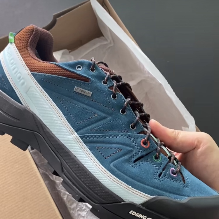 Salomon x The Broken Arm X-Desalpes GTX for TBA Blue 착용 스타일
