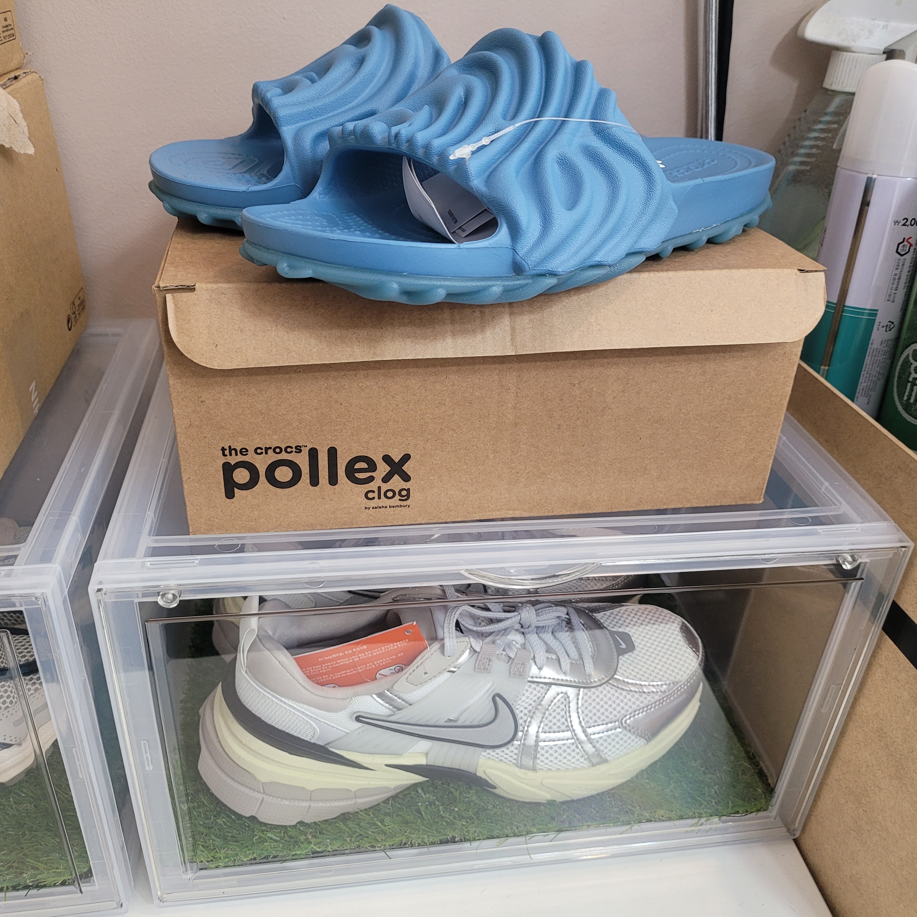 Crocs x Salehe Bembury Pollex Slide Tashmoo 착용 스타일 - 4