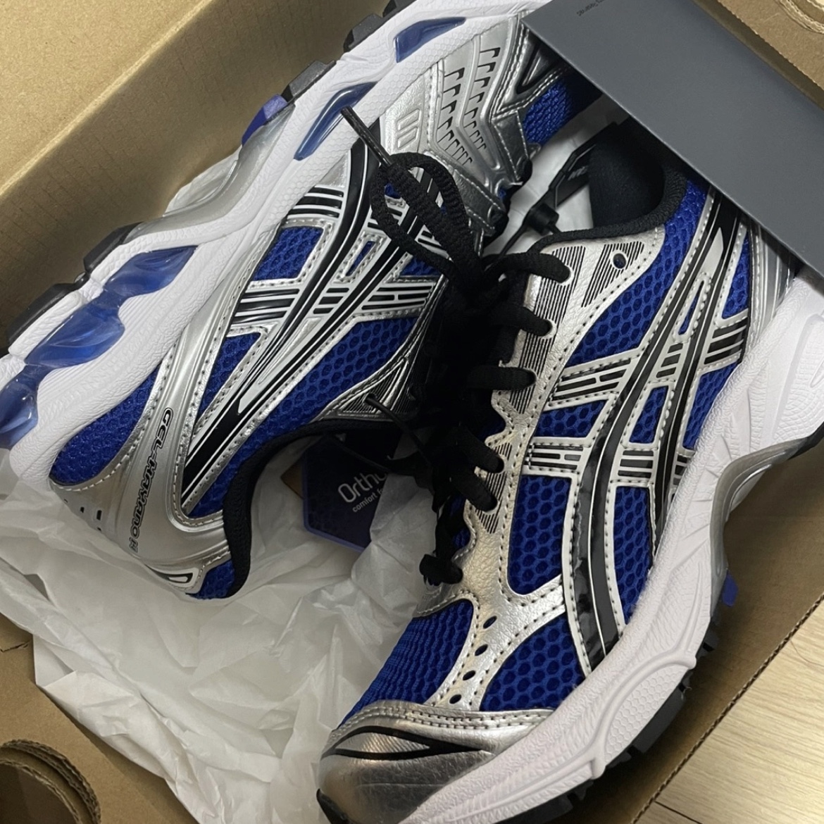 Asics Gel-Kayano 14 Monaco Blue Black 착용 스타일