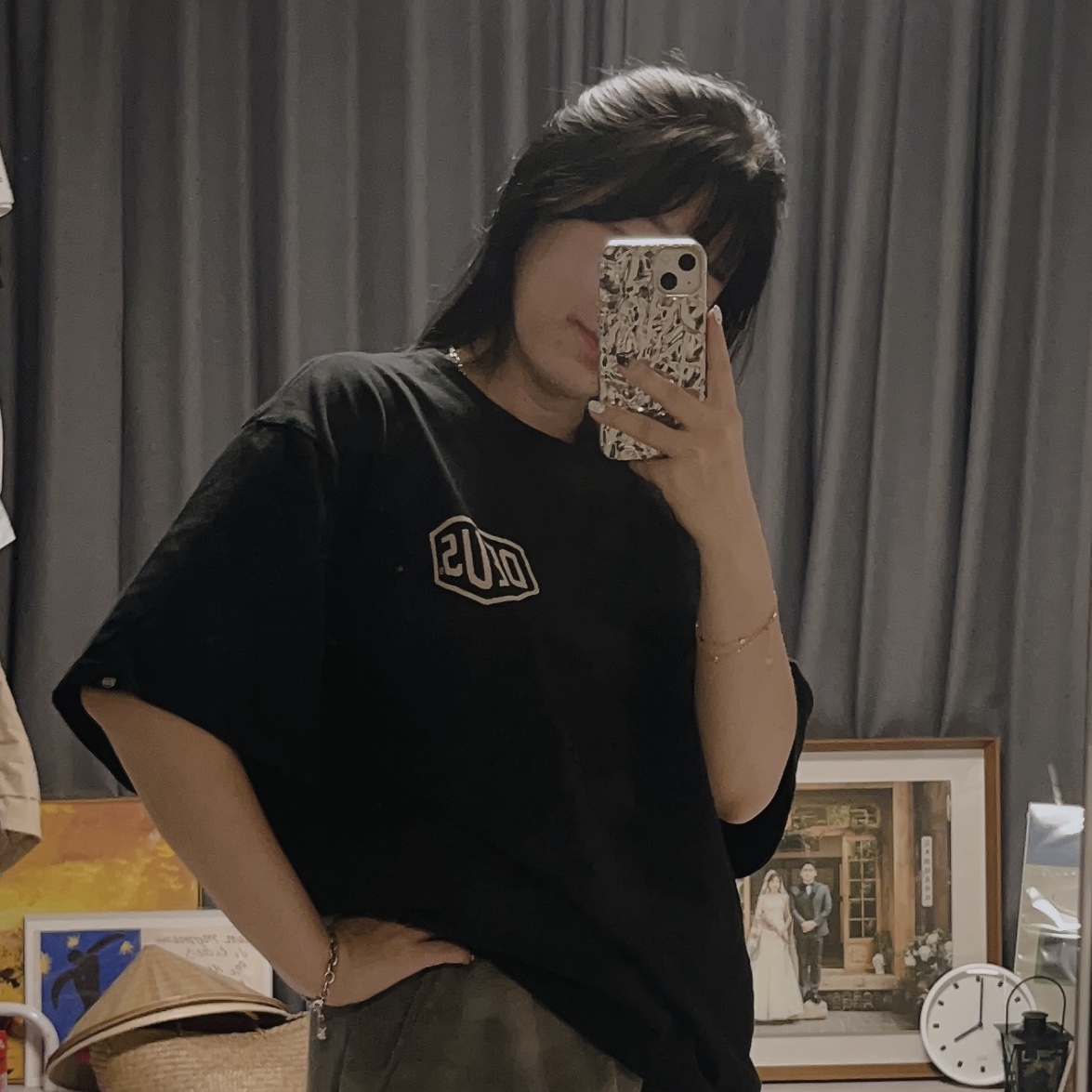 Deus Ex Machina Seoul Address T-Shirt Black 착용 스타일 - 2