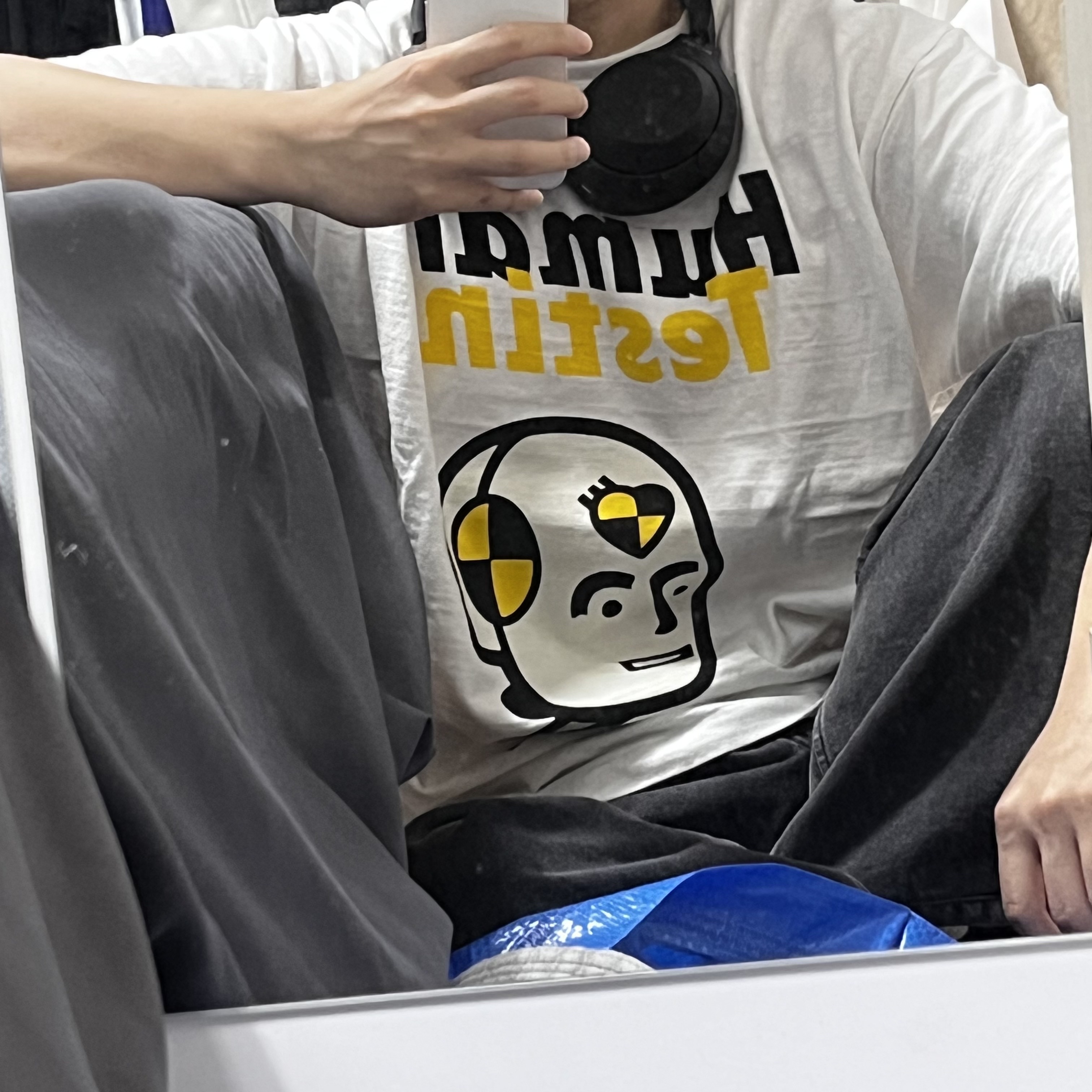 Human Made x A$AP Rocky Human Testing T-Shirt White 착용 스타일