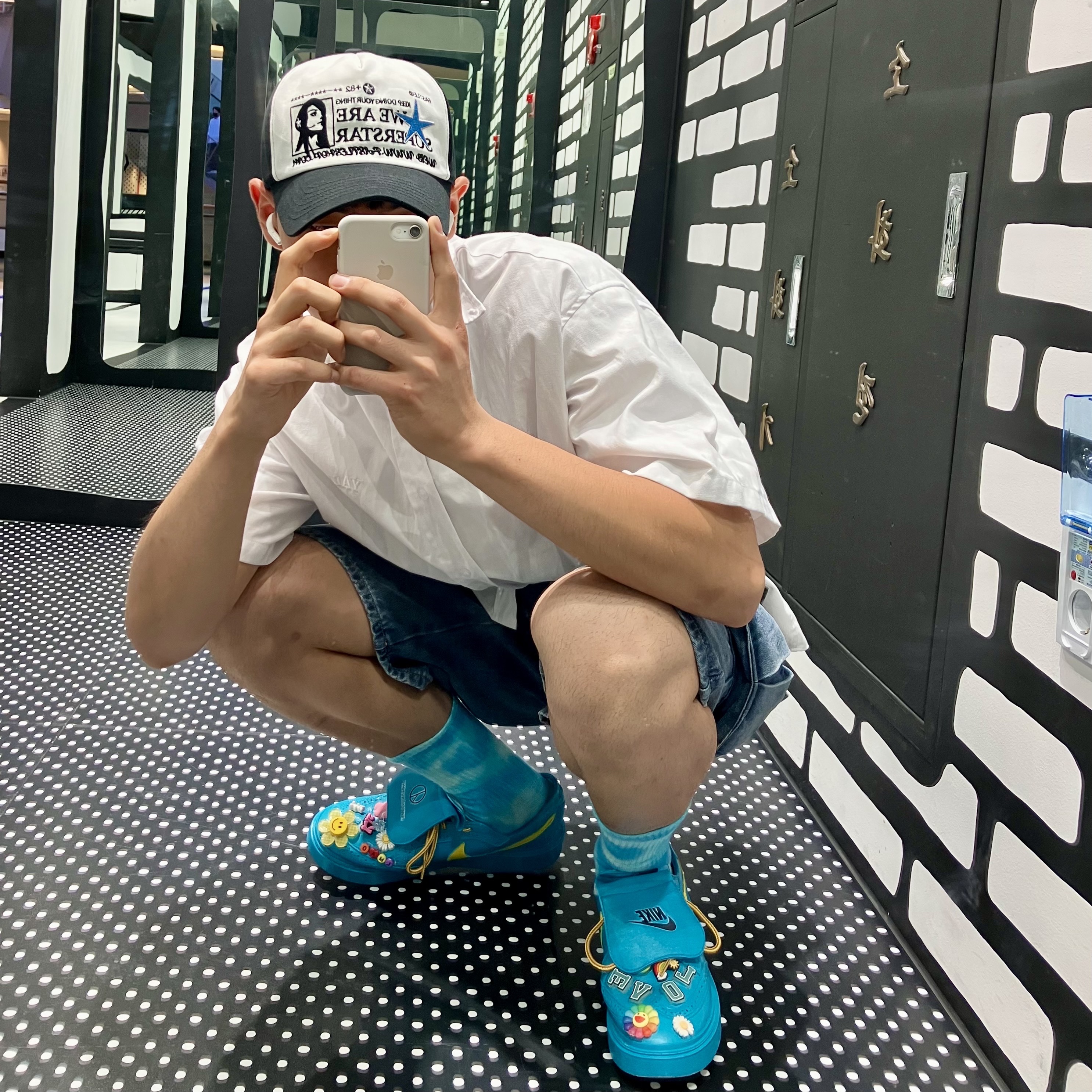 Nike x Peaceminusone Kwondo1 White 착용 스타일 - 1