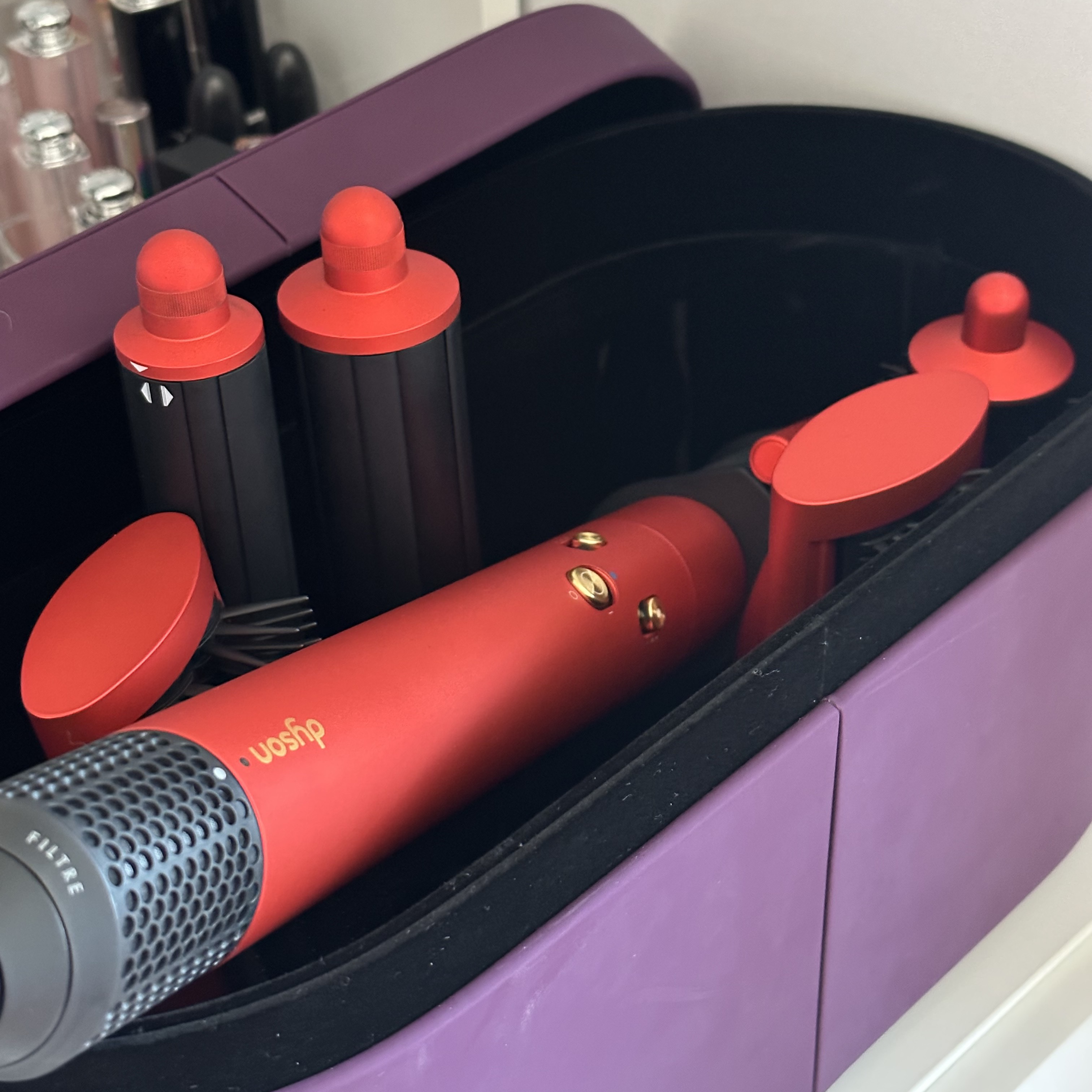 Dyson Airwrap Multi Styler Complete Long Topaz Orange (Korean Ver.) 착용 스타일