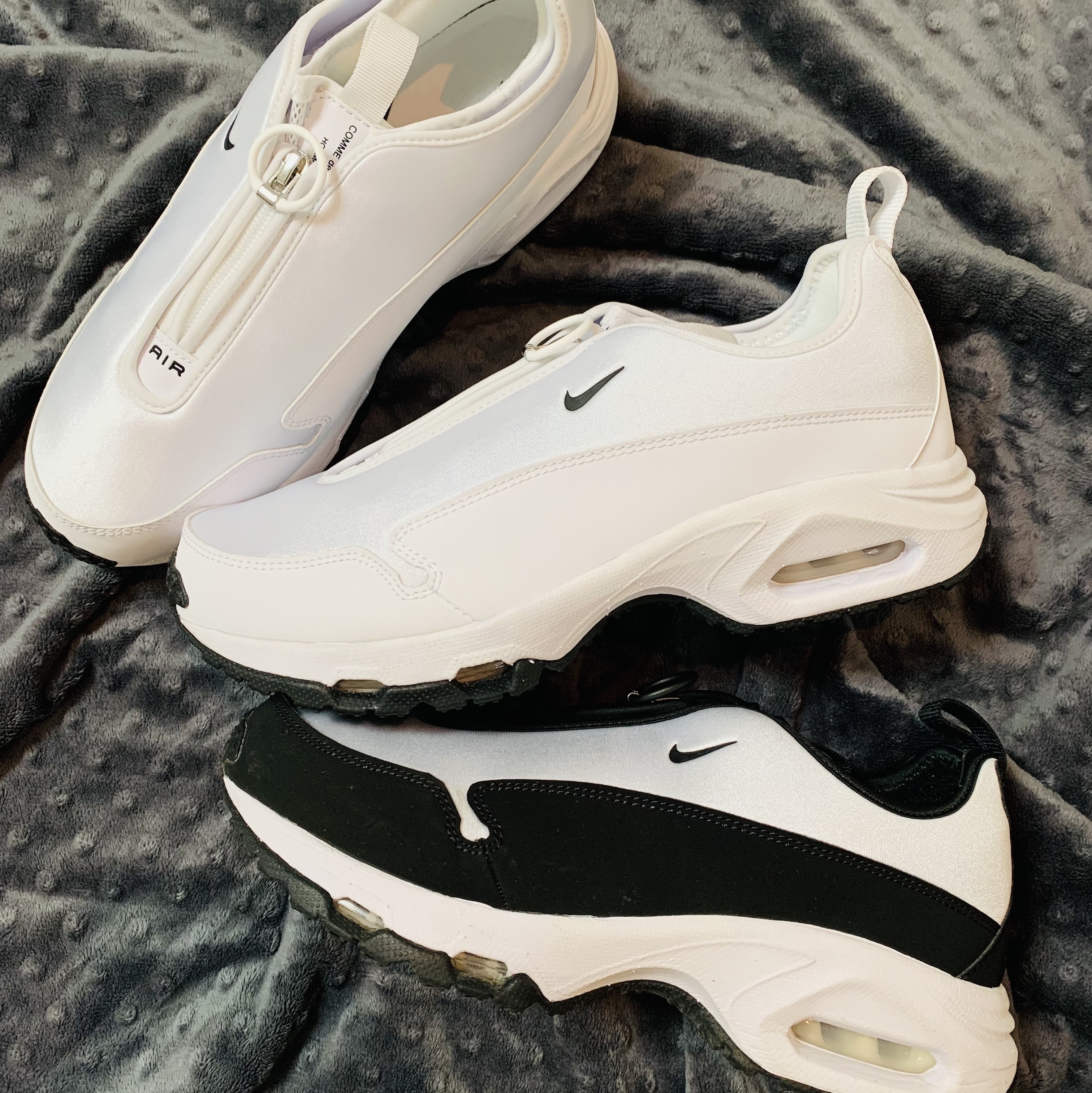 Nike x Comme des Garcons Homme Plus Air Max Sunder SP White Black, Nike x Comme des Garcons Homme Plus Air Max Sunder SP White 착용 스타일
