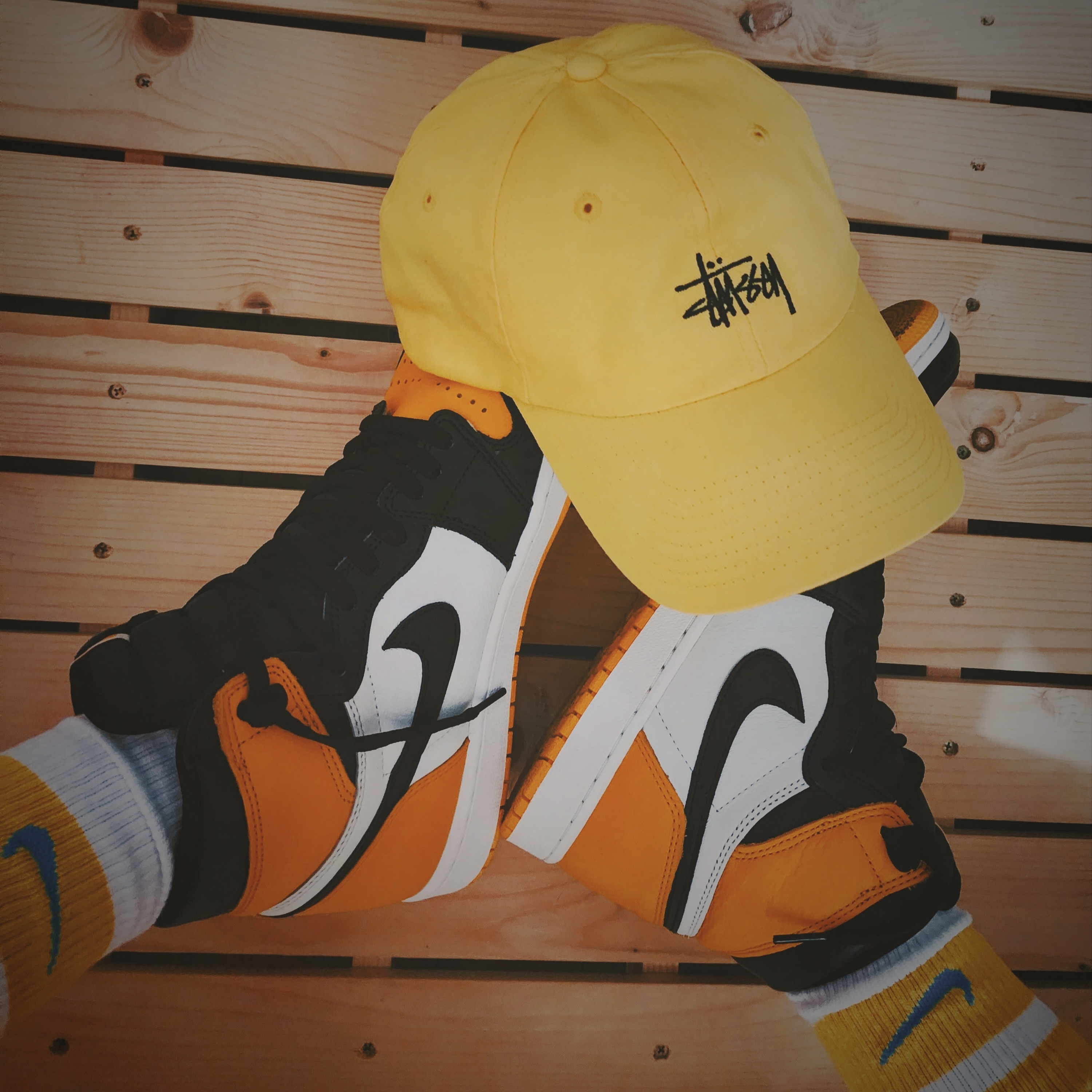 Jordan 1 Retro High OG Taxi 착용 스타일 - 1