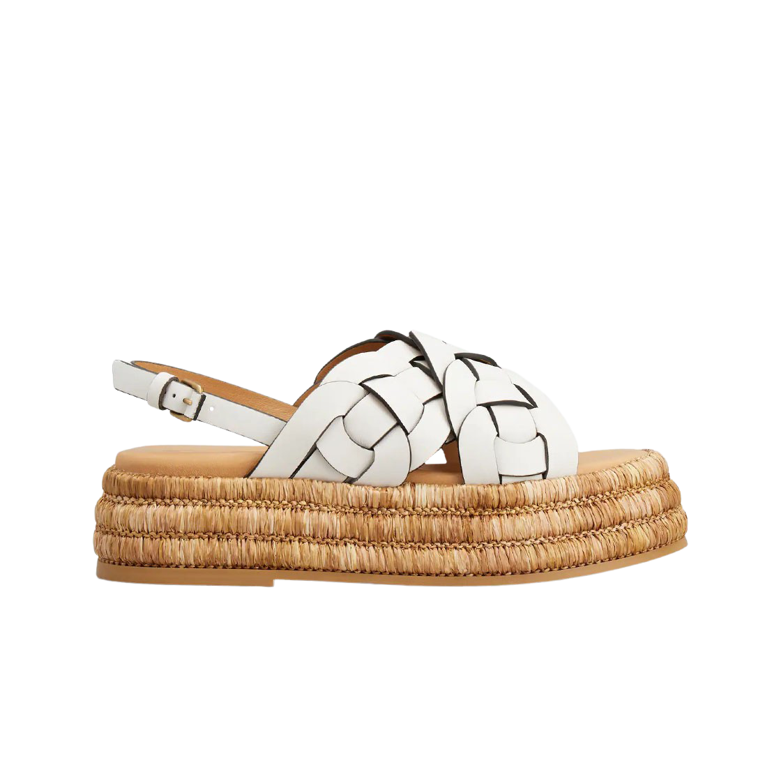 (W) 토즈 펠레 플랫폼 샌들 화이트((W) Tod's Pelle Platform Sandals White)