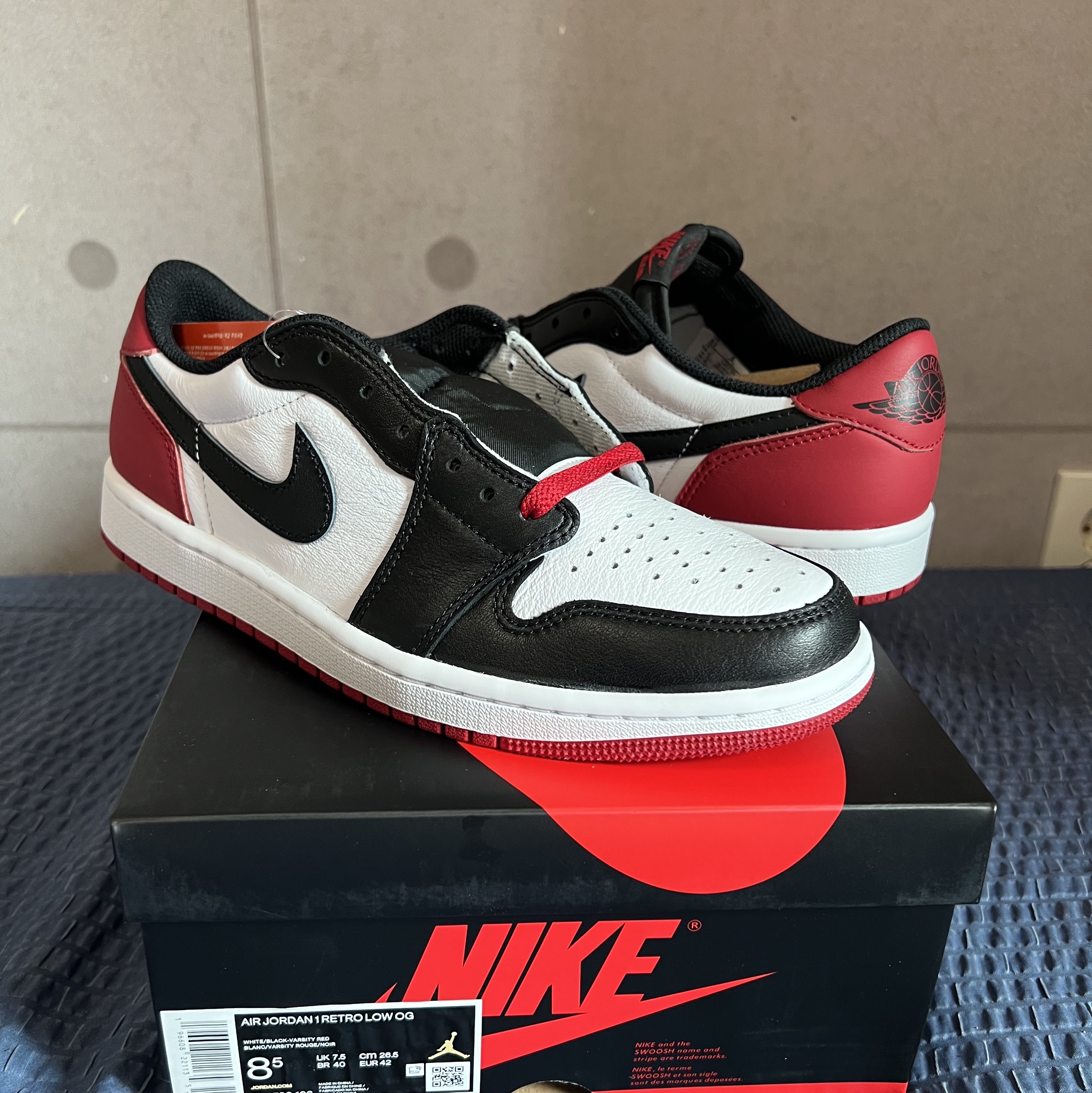 Jordan 1 Retro Low OG Black Toe 착용 스타일