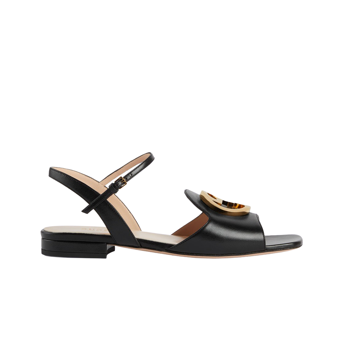 729957-C9D00-1000 (W) Gucci Blondie Leather Sandal Black