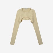 Porta Women Boucle Bolero Knit Beige
