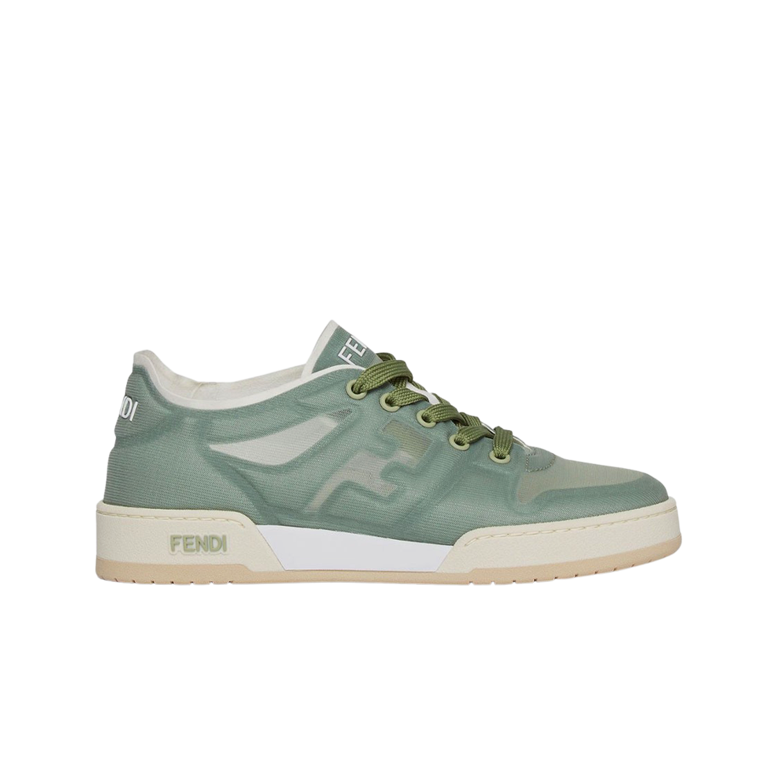 (W) 펜디 매치 메쉬 로우탑 스니커즈 그린((W) Fendi Match Mesh Low-Top Sneakers Green) - 1