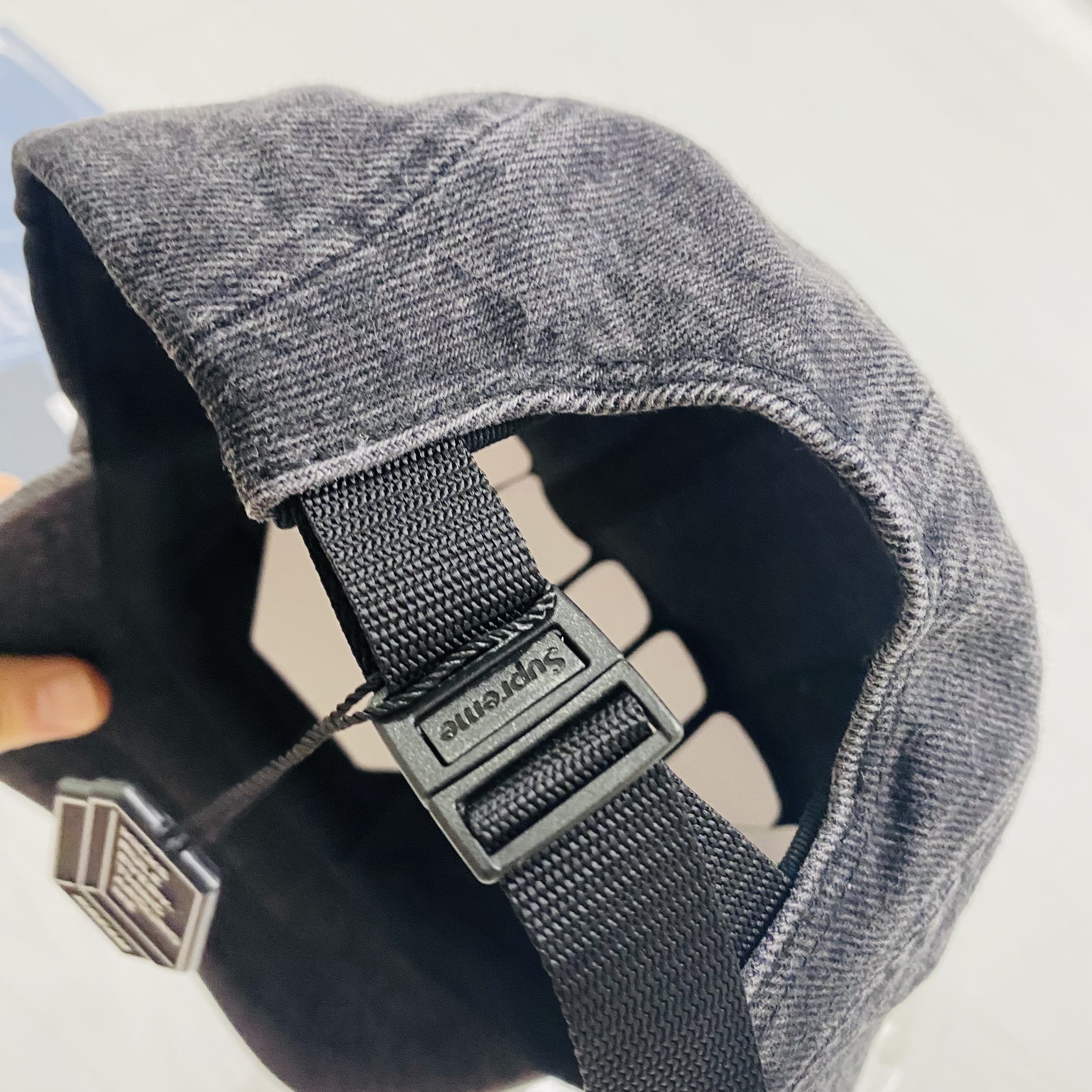 Supreme Denim Camp Cap Black - 24SS 착용 스타일 - 5