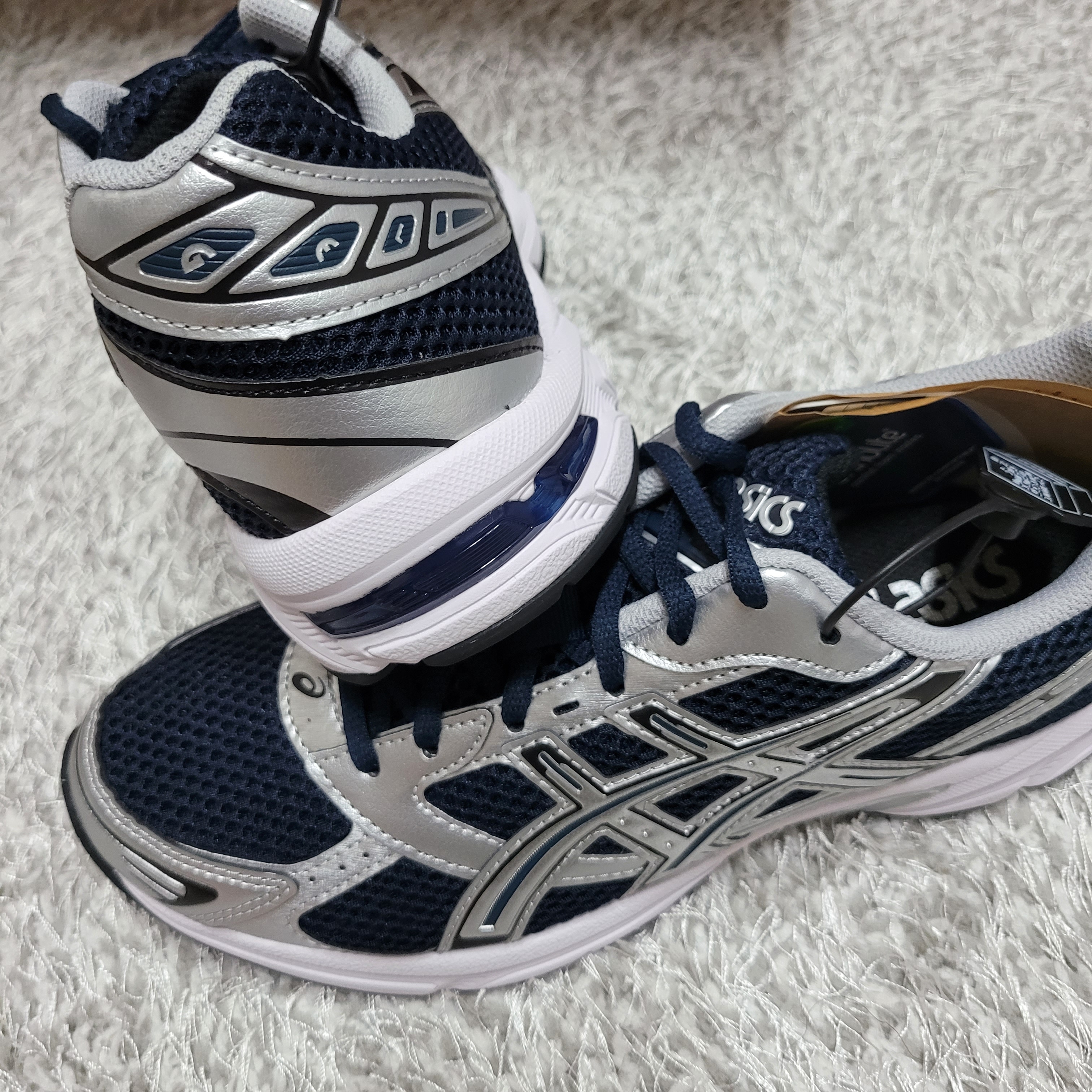 Asics Gel-1130 French Blue Pure Silver 착용 스타일