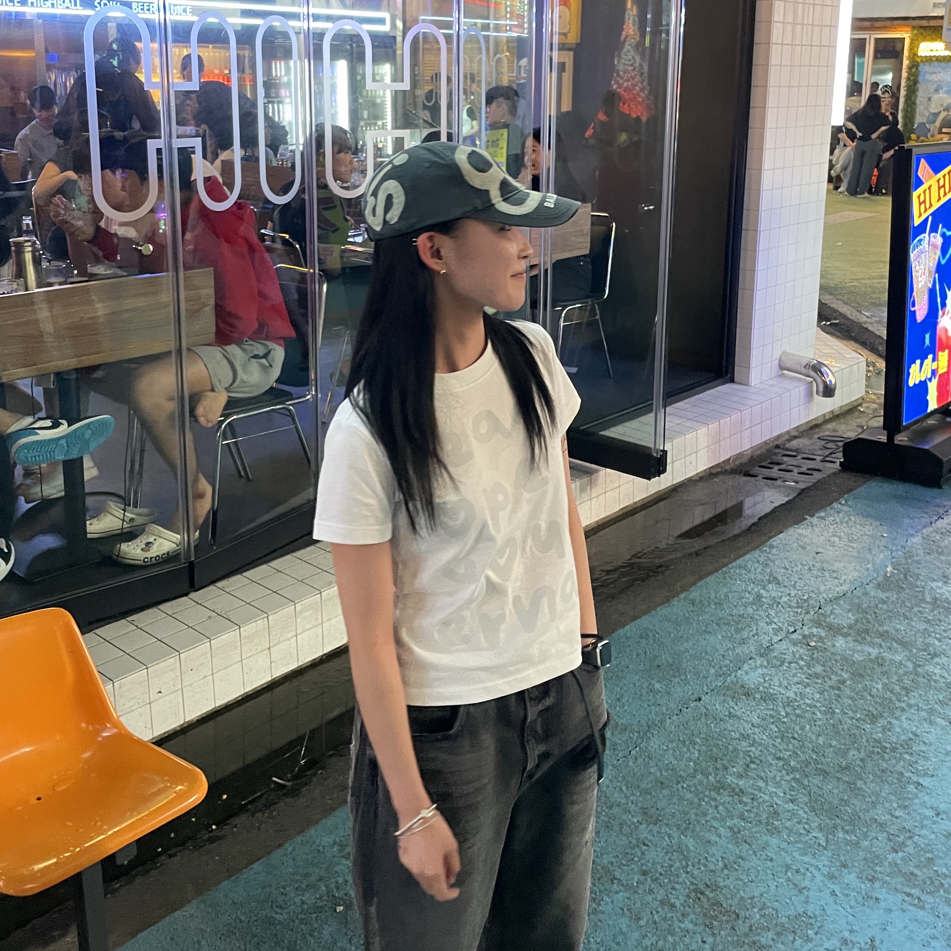Maison Mihara Yasuhiro Peterson VL OG Sole Canvas Low-top Sneakers Orange, Balenciaga BB Sprayed Cap Grey 착용 스타일 - 2