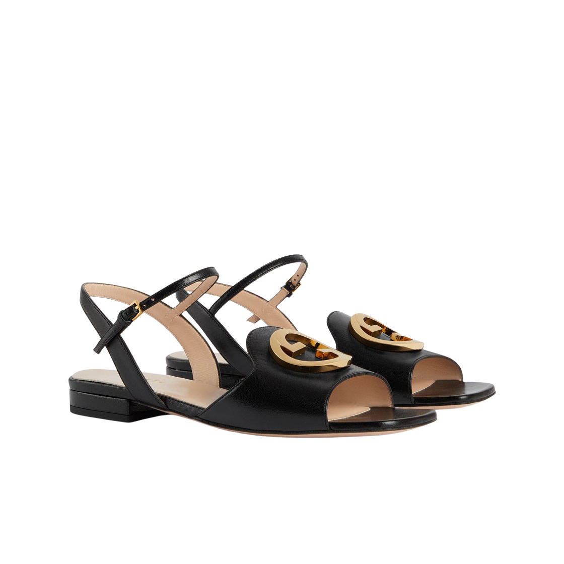 (W) 구찌 블론디 레더 샌들 블랙((W) Gucci Blondie Leather Sandal Black) - 2