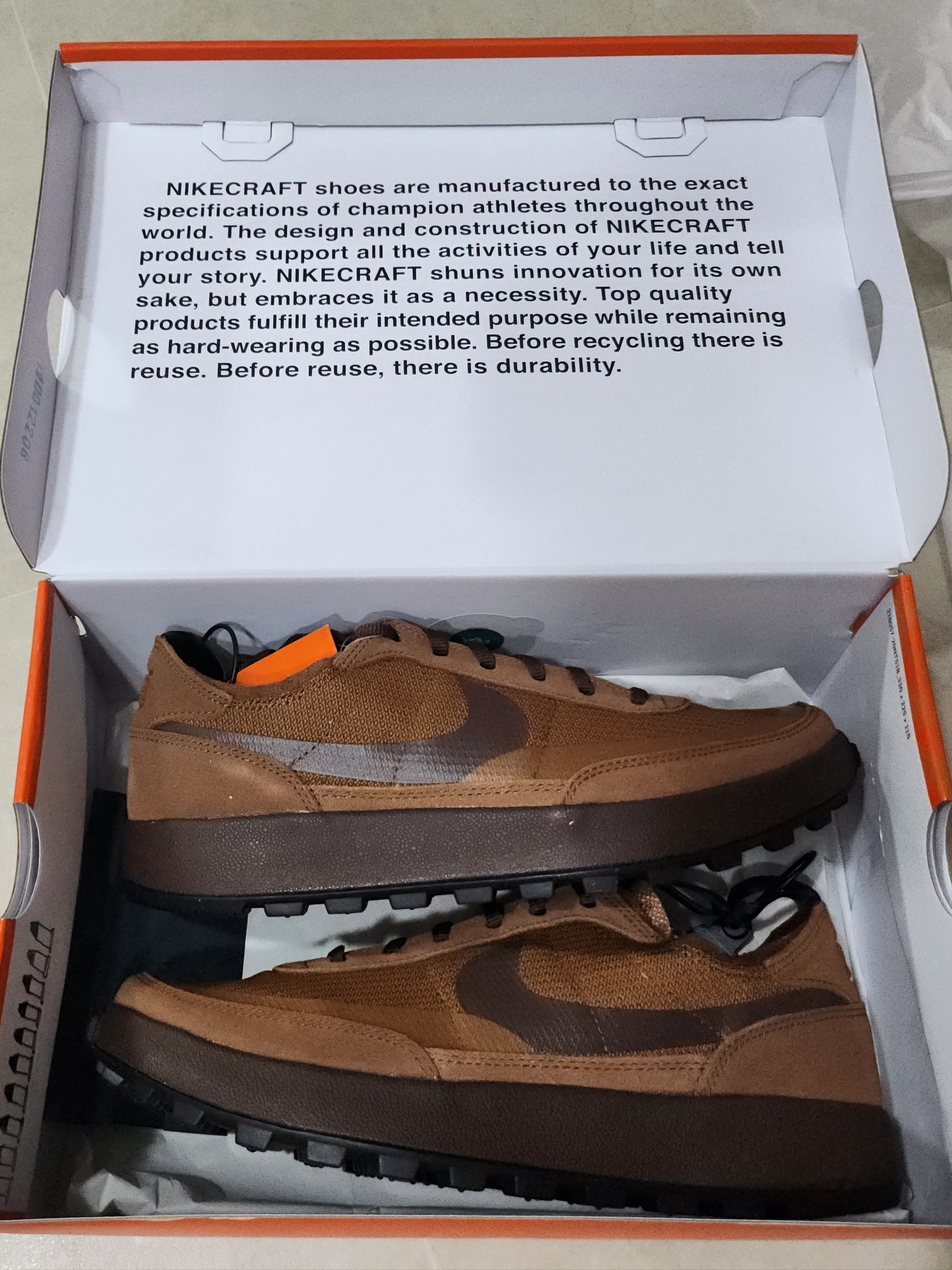 Nike x Tom Sachs General Purpose Shoe Brown 착용 스타일 - 4