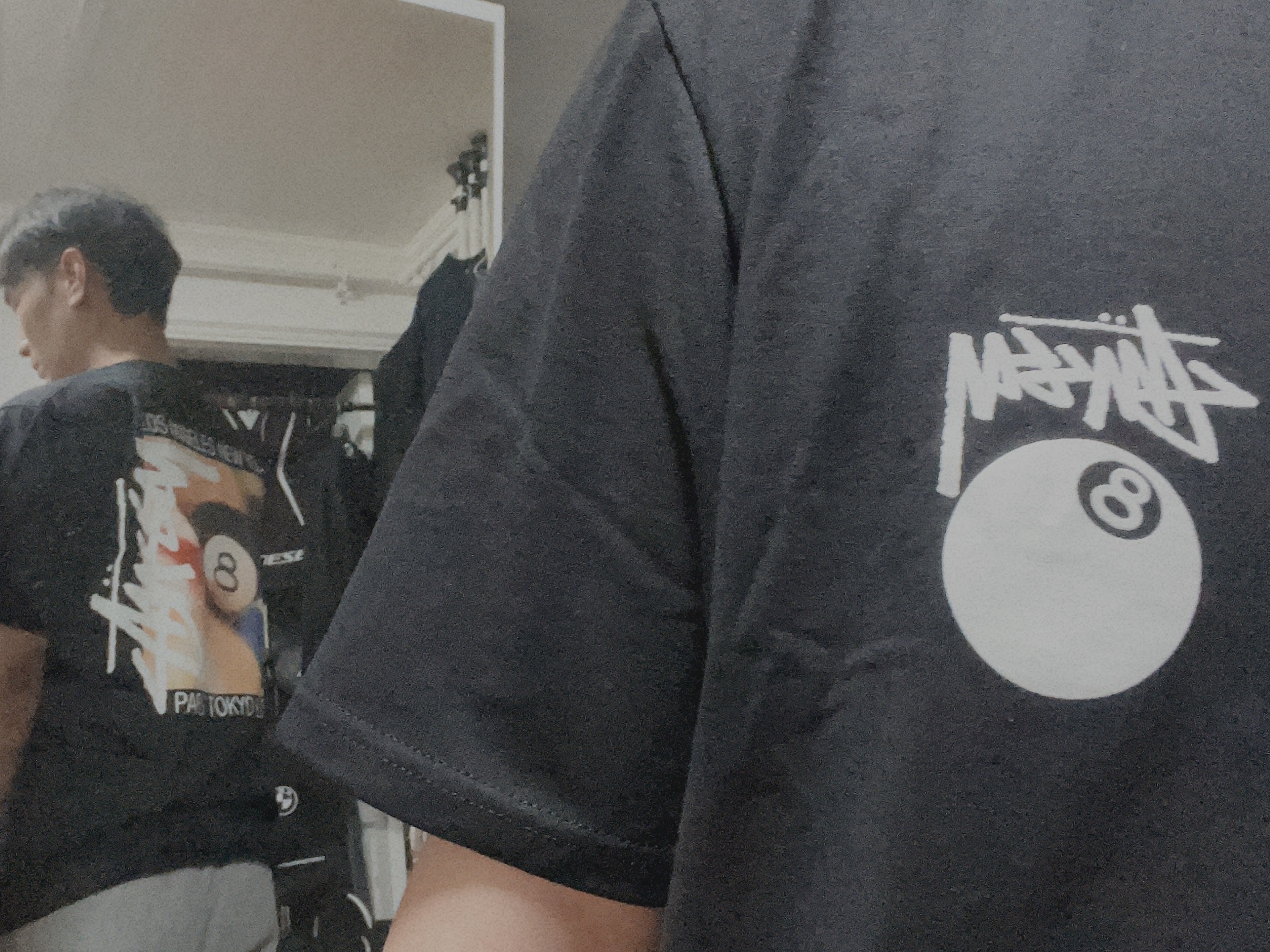 Stussy Billiards T-Shirt Black 착용 스타일