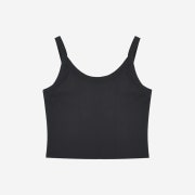 Porta Women Cotton Crop Sleeveless Charcoal