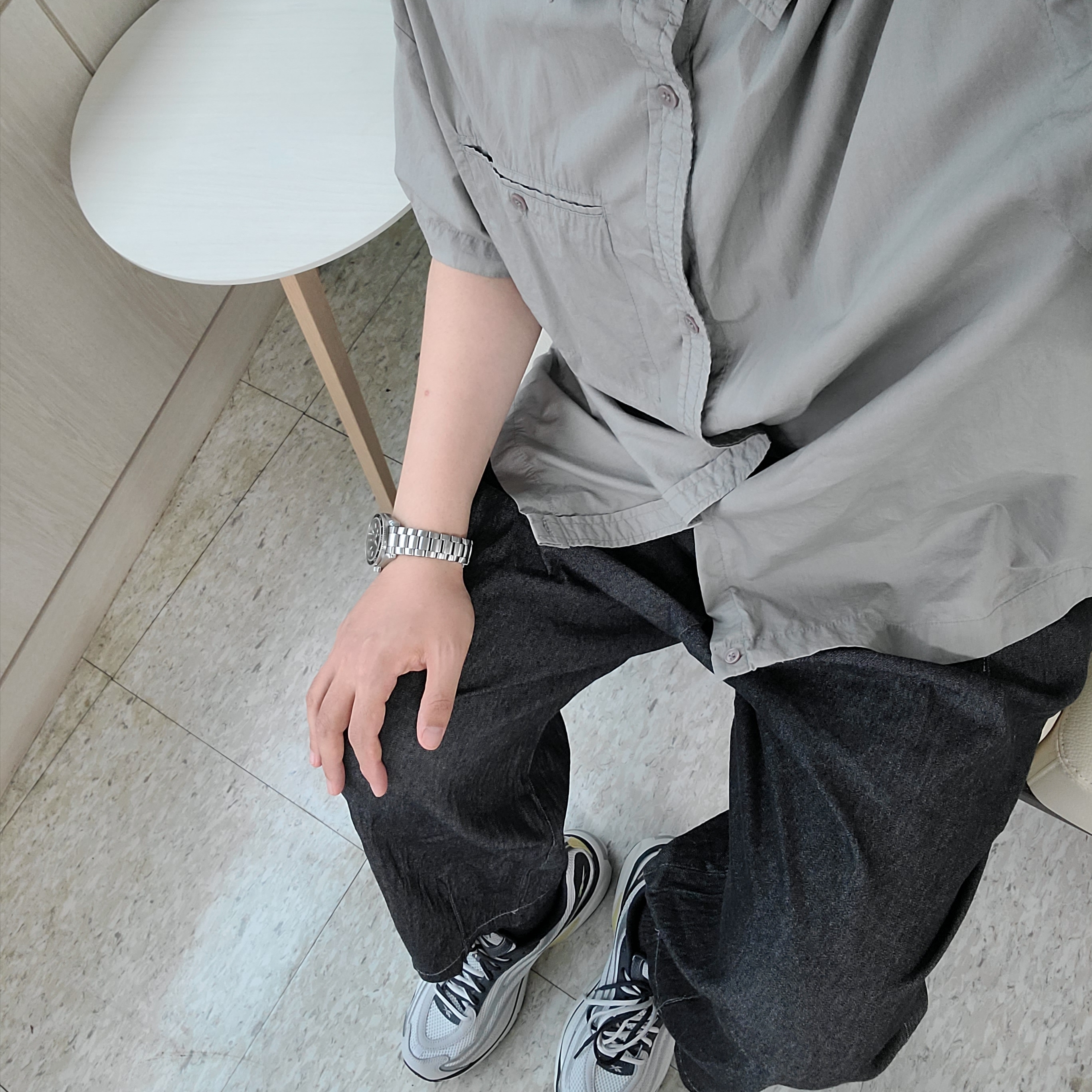 Reebok x Liful Premier Pump Paris Grey 착용 스타일 - 1