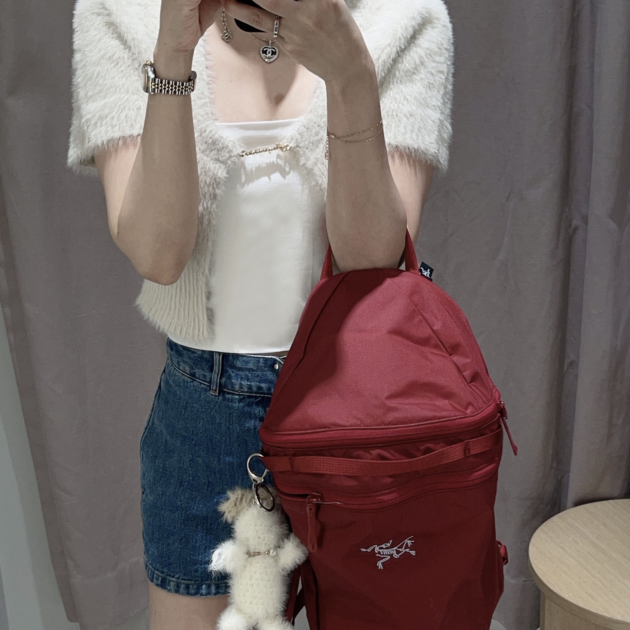 Arc'teryx Heliad 15 Backpack Bordeaux 착용 스타일 - 2