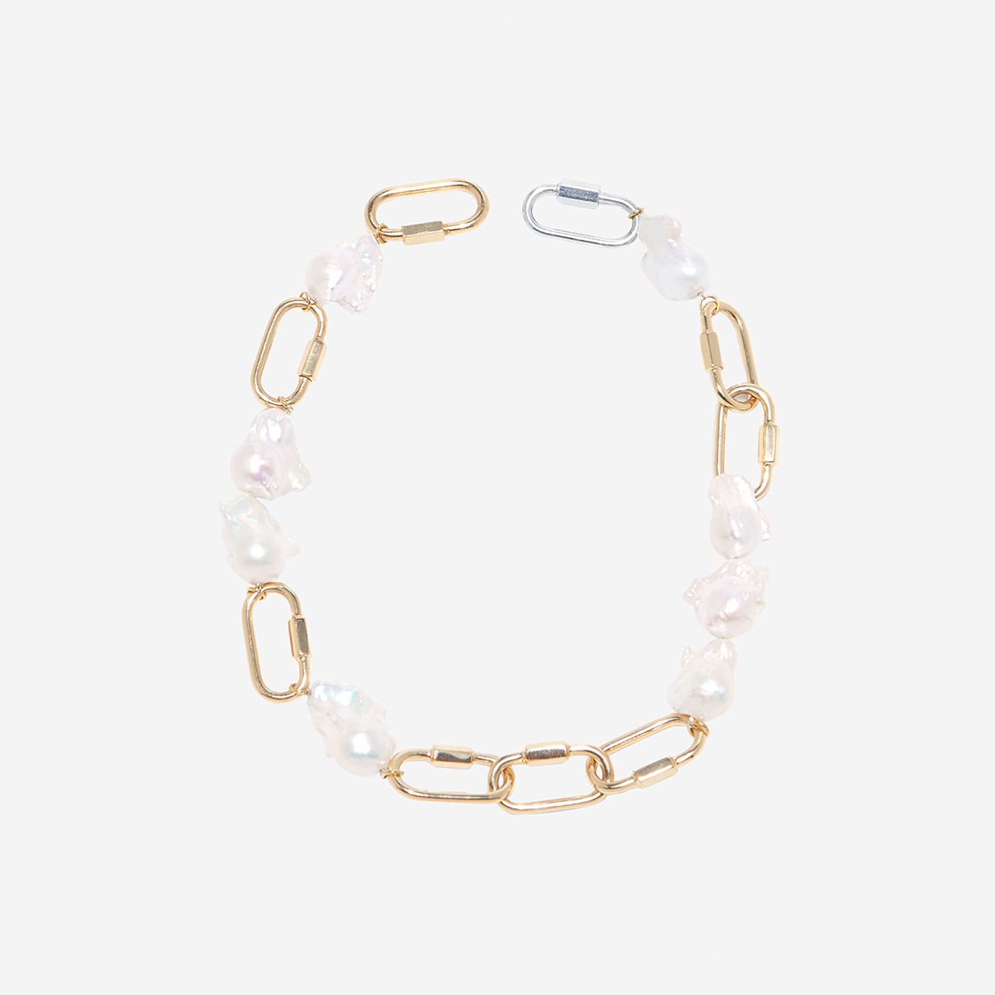 포트레이트 리포트 피그말리온 펄 볼드 체인 네클리스 골드 실버(Portrait Report Pygmalion Pearl Bold Chain Necklace Gold Silver) - 2