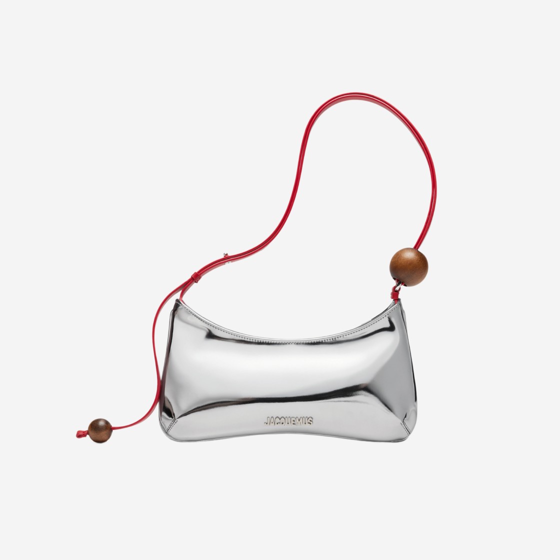 Jacquemus Le Bisou Perle Beaded Shoulder Bag Silver 상세 이미지 1