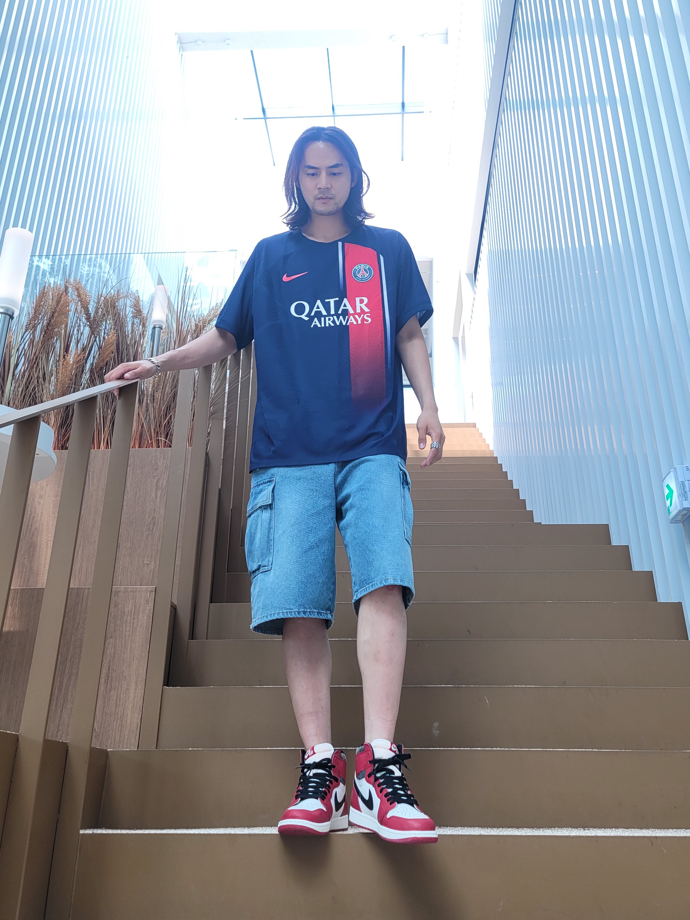 Nike Paris Saint-Germain 2023/24 Dri-Fit ADV Match Home SS Jersey Midnight Navy (Non Marking Ver.), Jordan 1 Retro High OG Chicago 2022 착용 스타일 - 1