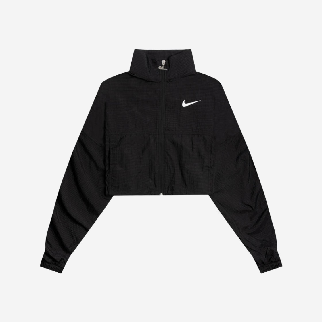 (W) Nike NSW Swoosh Woven Jacket Black - US/EU 상세 이미지 1