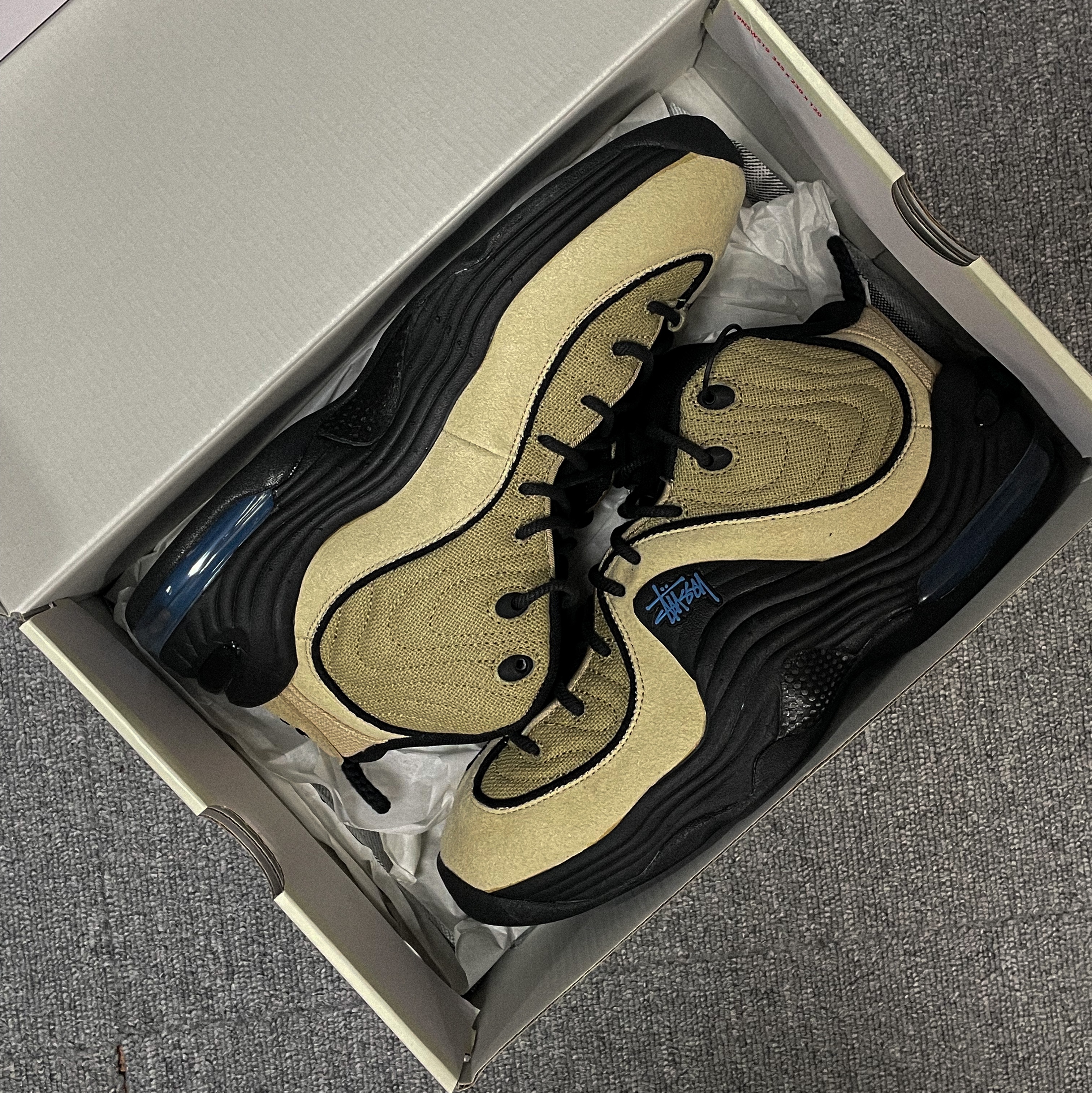 Nike x Stussy Air Penny II Rattan and Limestone 착용 스타일