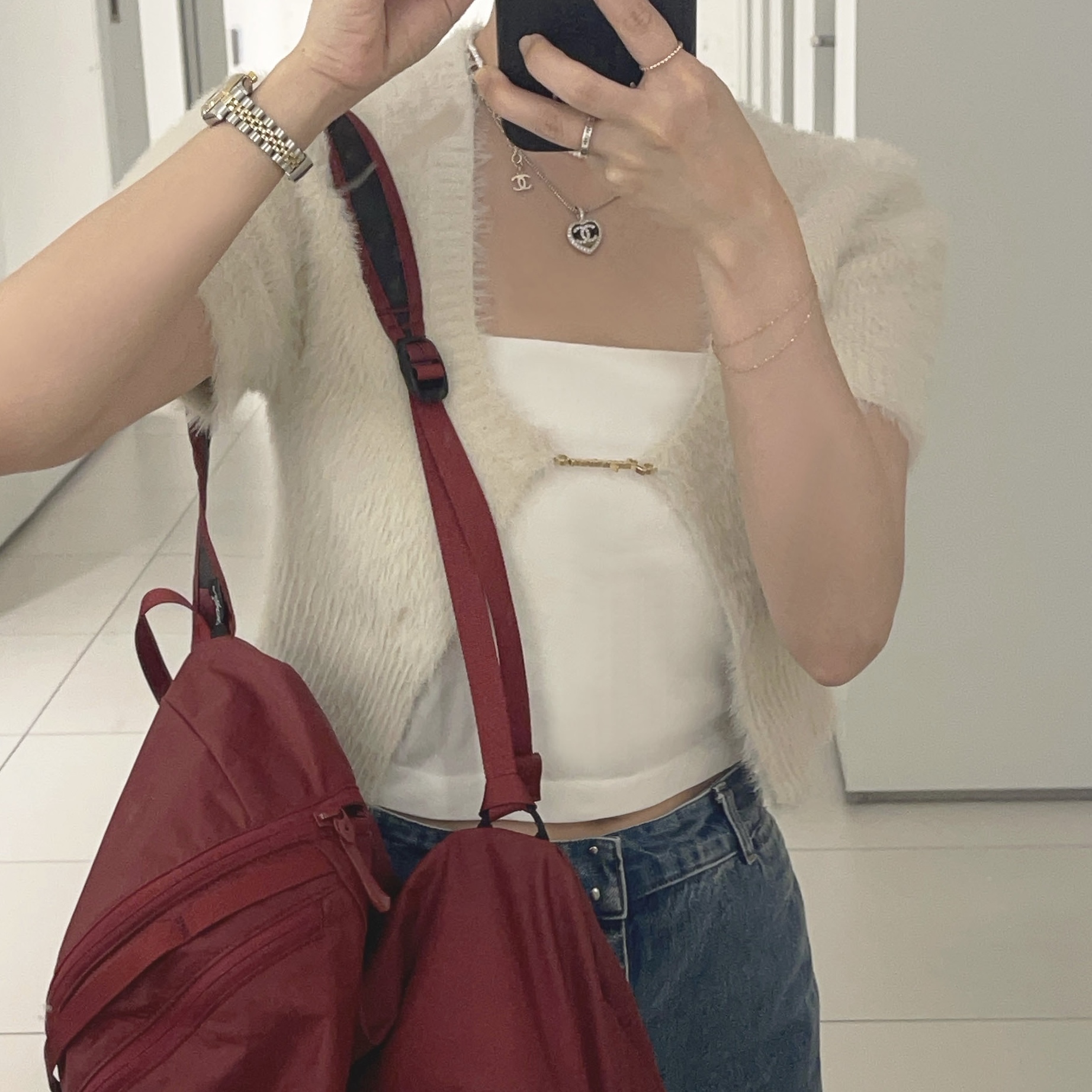 Arc'teryx Heliad 15 Backpack Bordeaux 착용 스타일 - 1