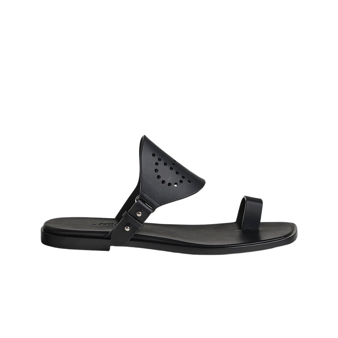 H232052Z02 (W) Hermes Hera Sandal Calfskin & Noir