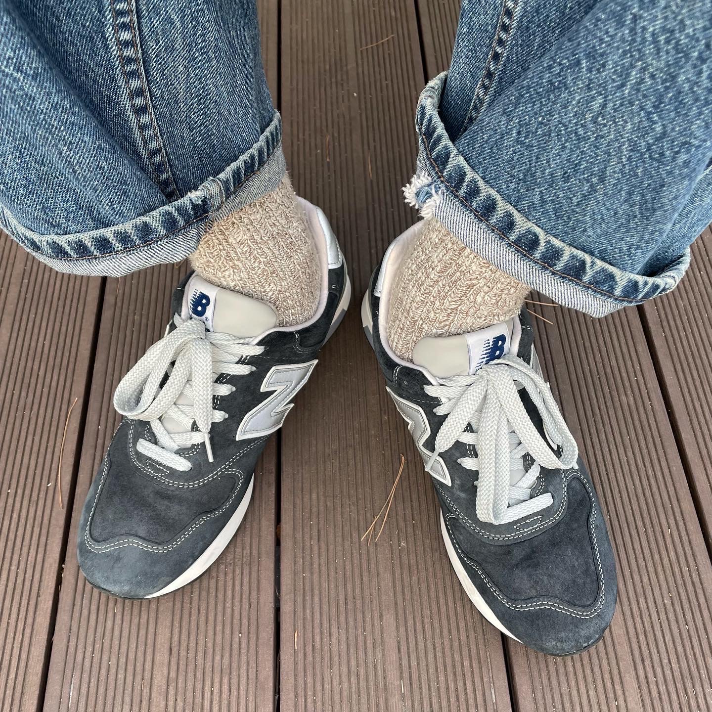 New Balance 1400 Made in USA Navy 착용 스타일