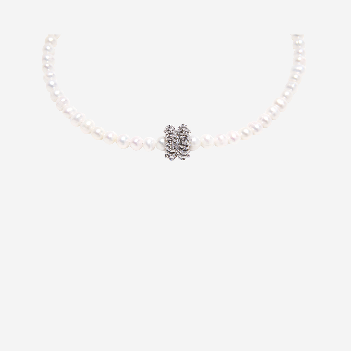 포트레이트 리포트 브로큰 스태츄 펄 네클리스 실버(Portrait Report Broken Staute Pearl Necklace Silver) - 3