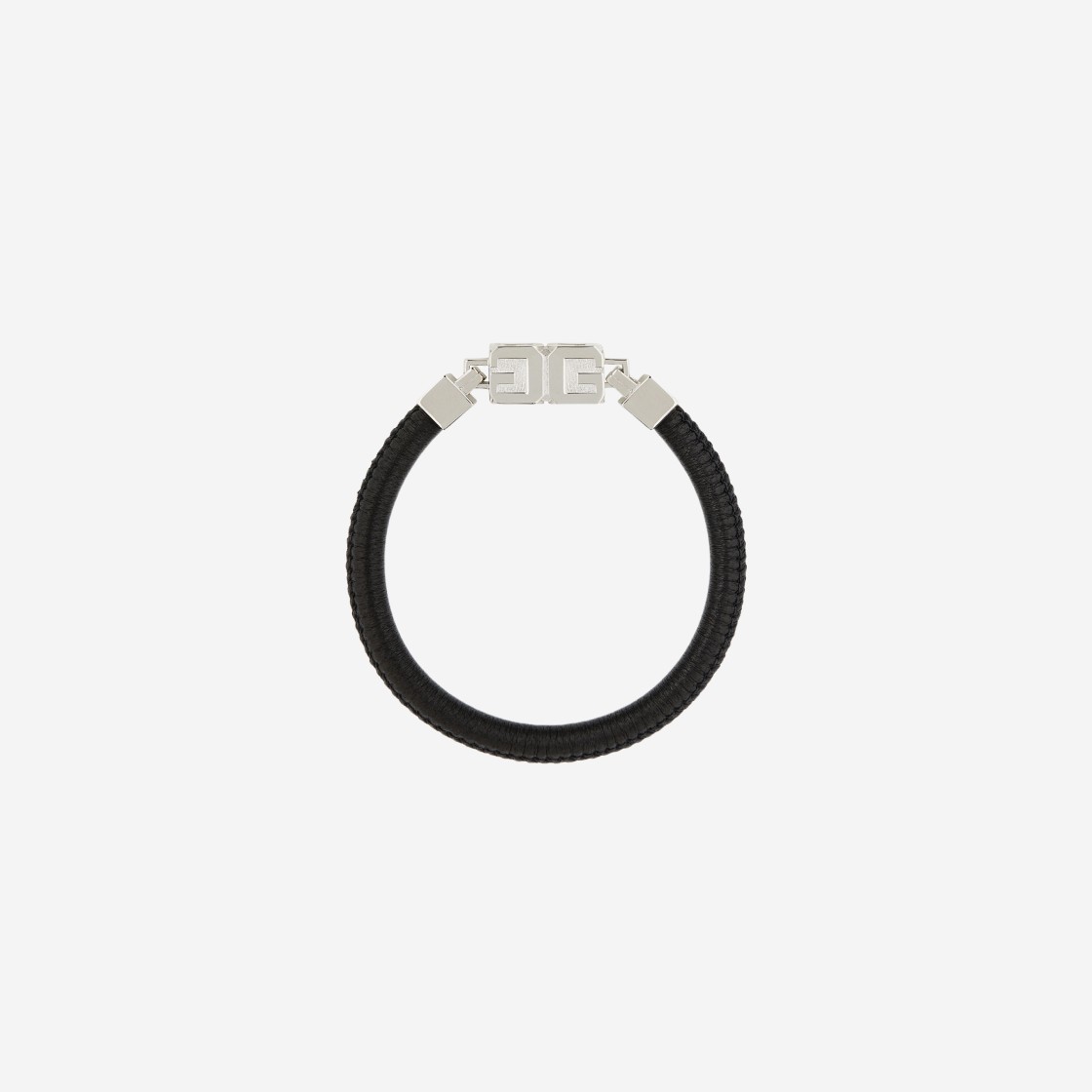 Givenchy G Cube Bracelet in Leather and Metal Black Silvery 상세 이미지 1