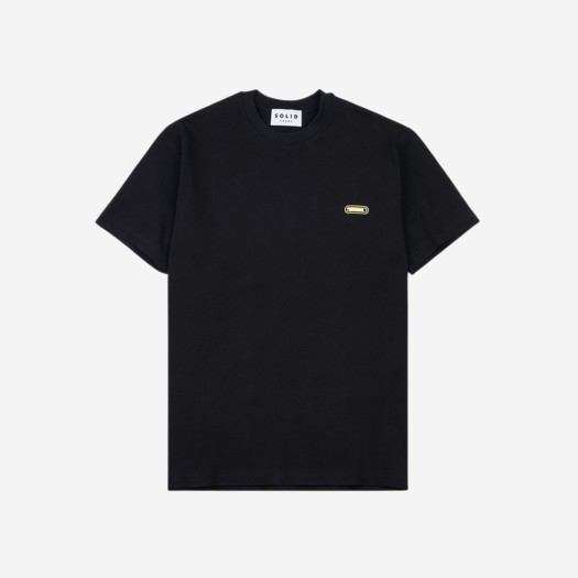 솔리드 옴므 자수 로고 티셔츠 블랙 - 23SS