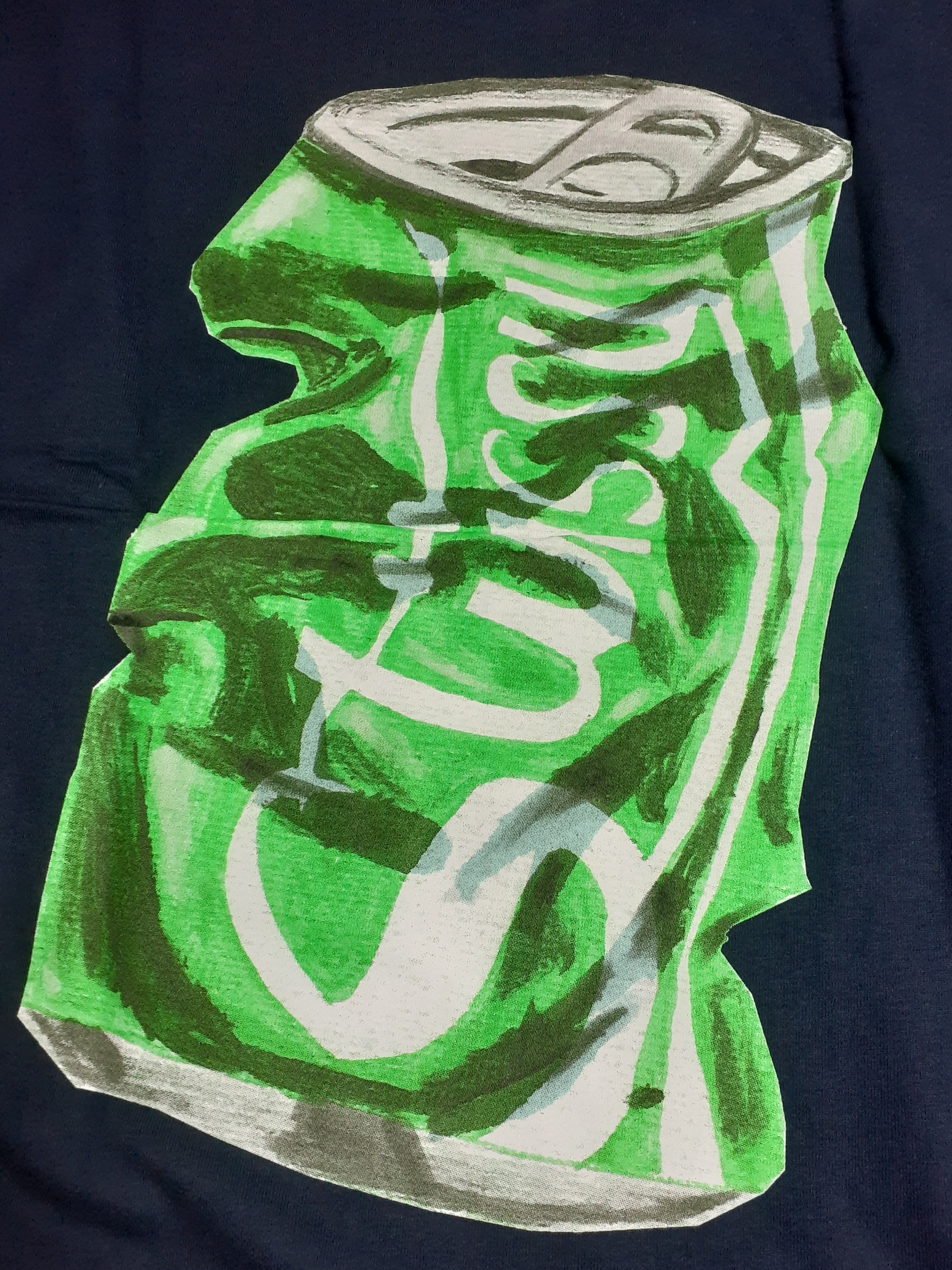 Stussy Soda Can T-Shirt Navy 착용 스타일 - 1