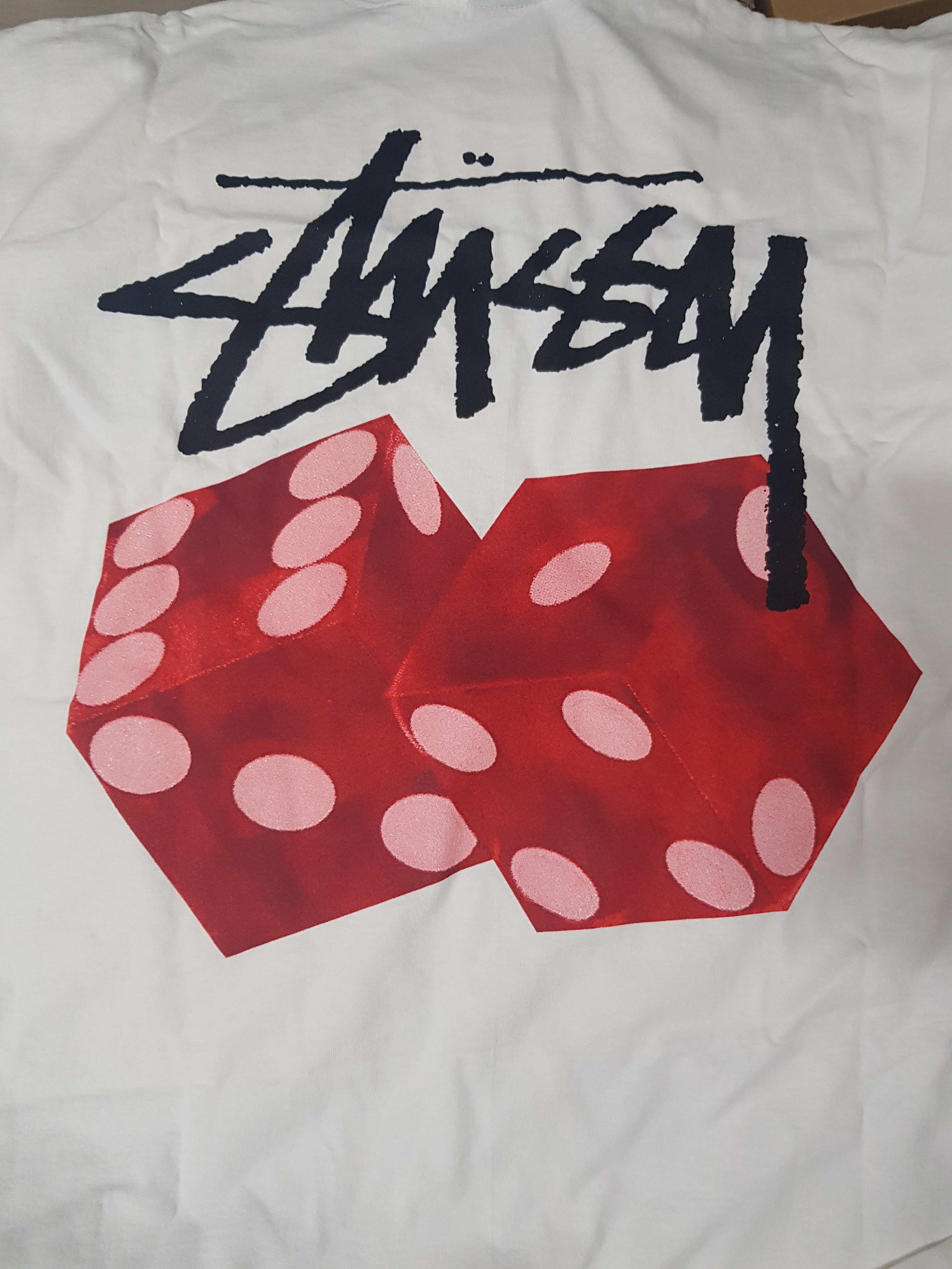 Stussy Diced Out T-Shirt White 착용 스타일