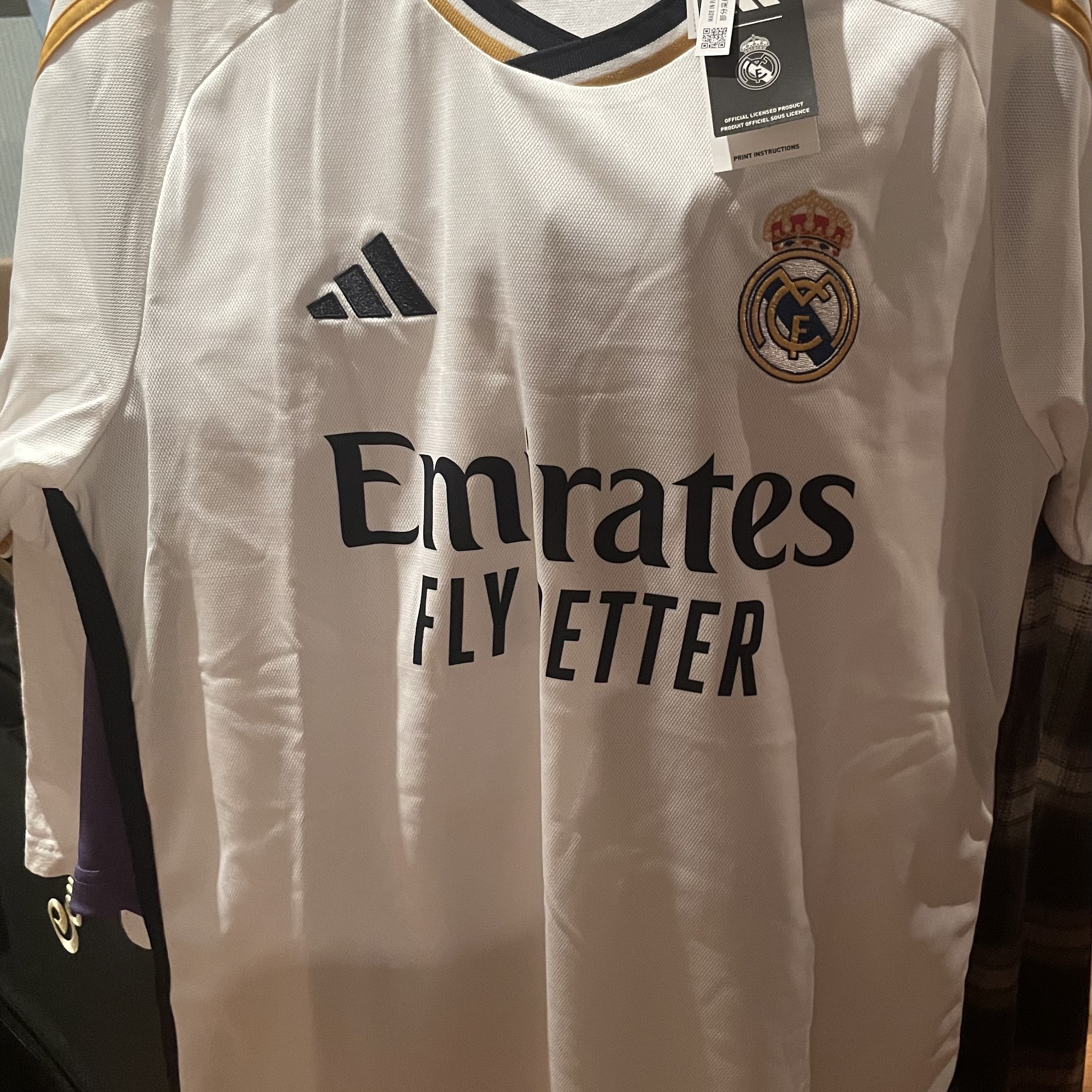Adidas Real Madrid 2023/24 Home Jersey White - KR Sizing (Non Marking Ver.) 착용 스타일