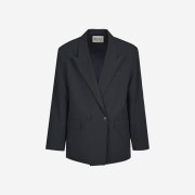 Porta Women Nylon Standard Over Jacket Charcoal