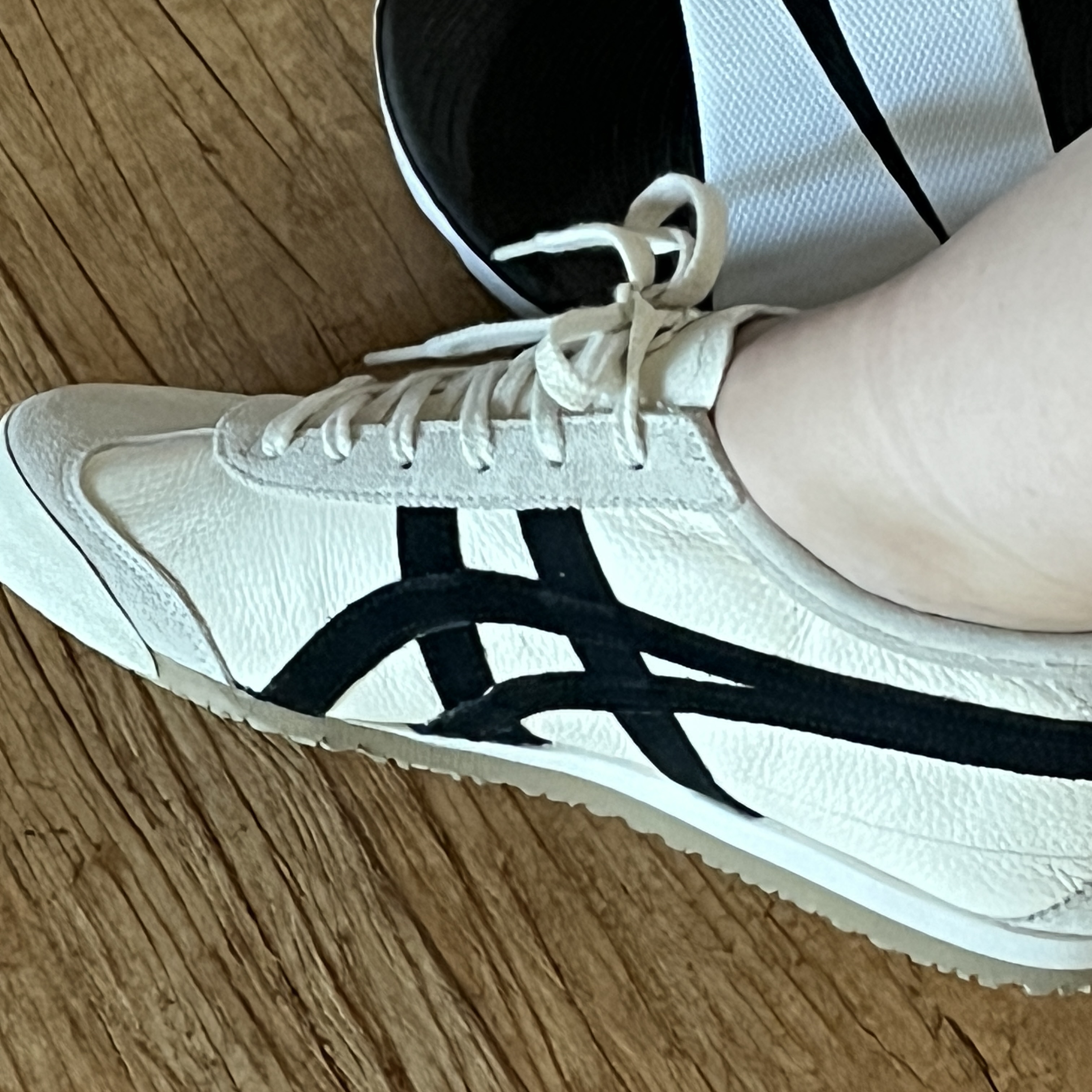 Onitsuka Tiger Mexico 66 Vintage White Black 착용 스타일 - 2