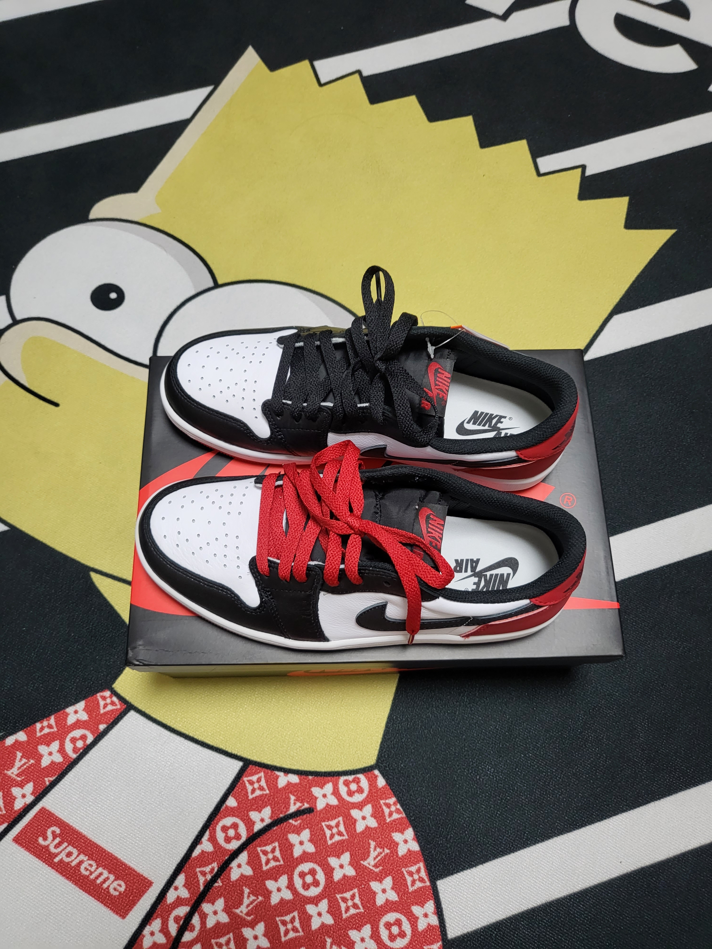 Jordan 1 Retro Low OG Black Toe 착용 스타일 - 1