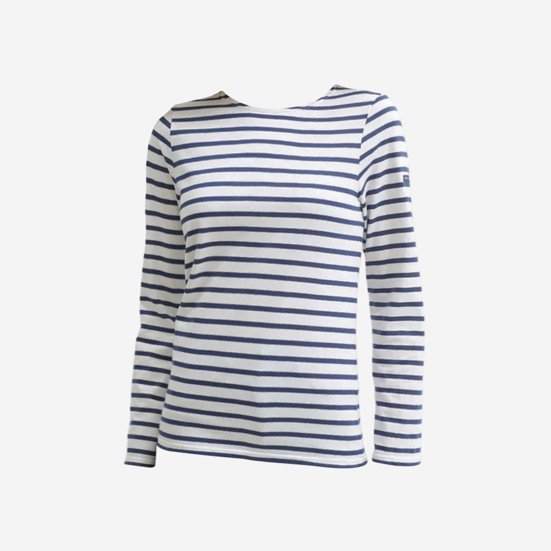 Saint James Minquiers Modern Striped Sailor Long Sleeve T-Shirt Neige Marine 상세 이미지 1