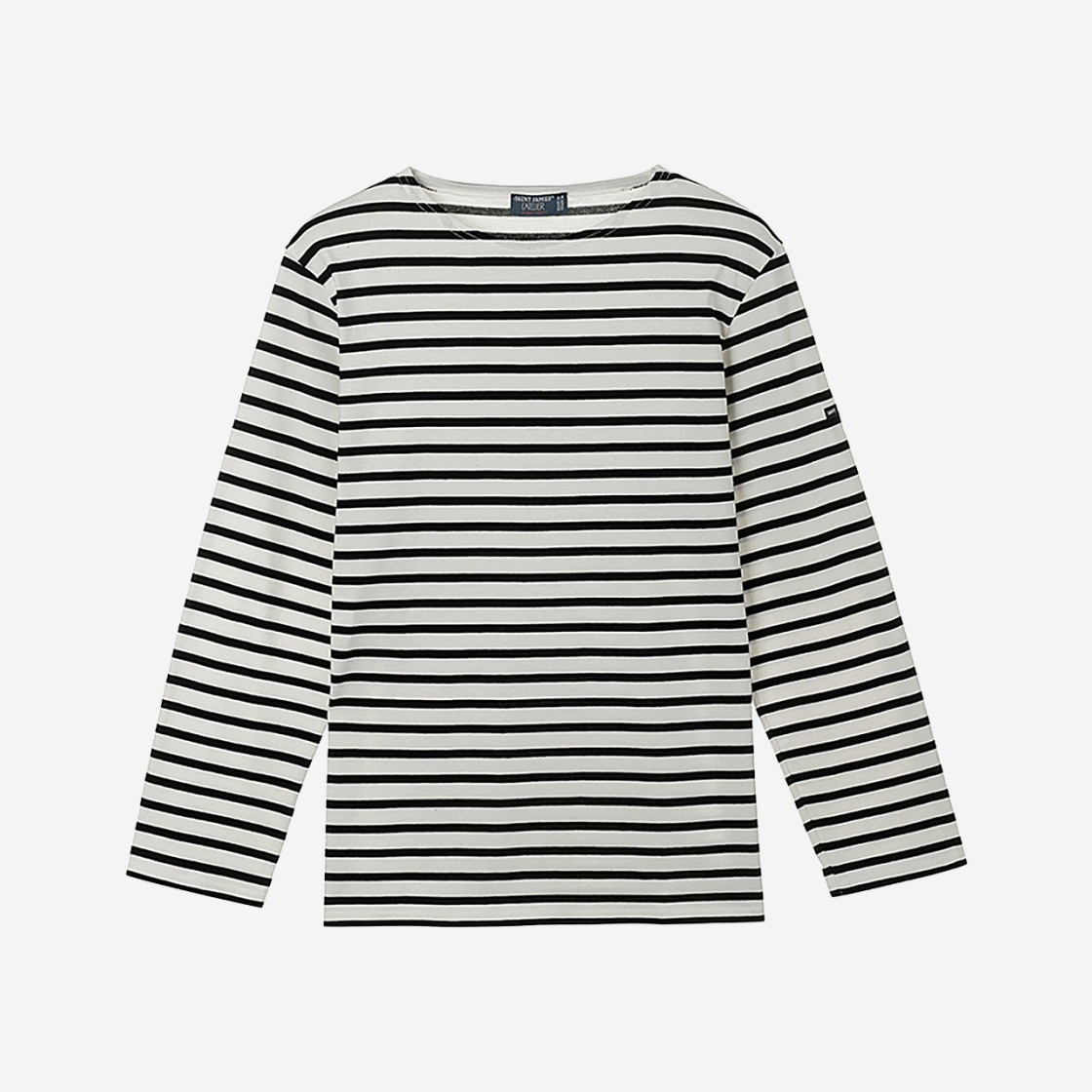 Saint James Minquiers 18 Striped Sailor Long Sleeve T-Shirt Ecru Noir 상세 이미지 1