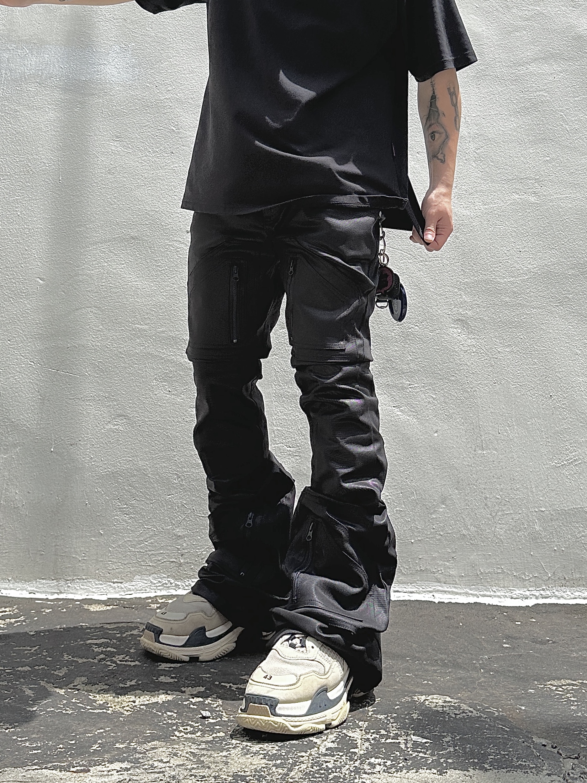 Balenciaga Triple S Vanille 2018 착용 스타일 - 2