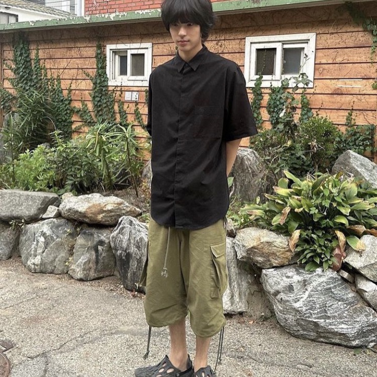 Safarispot Safari Capri Cargo Pants Khaki 착용 스타일