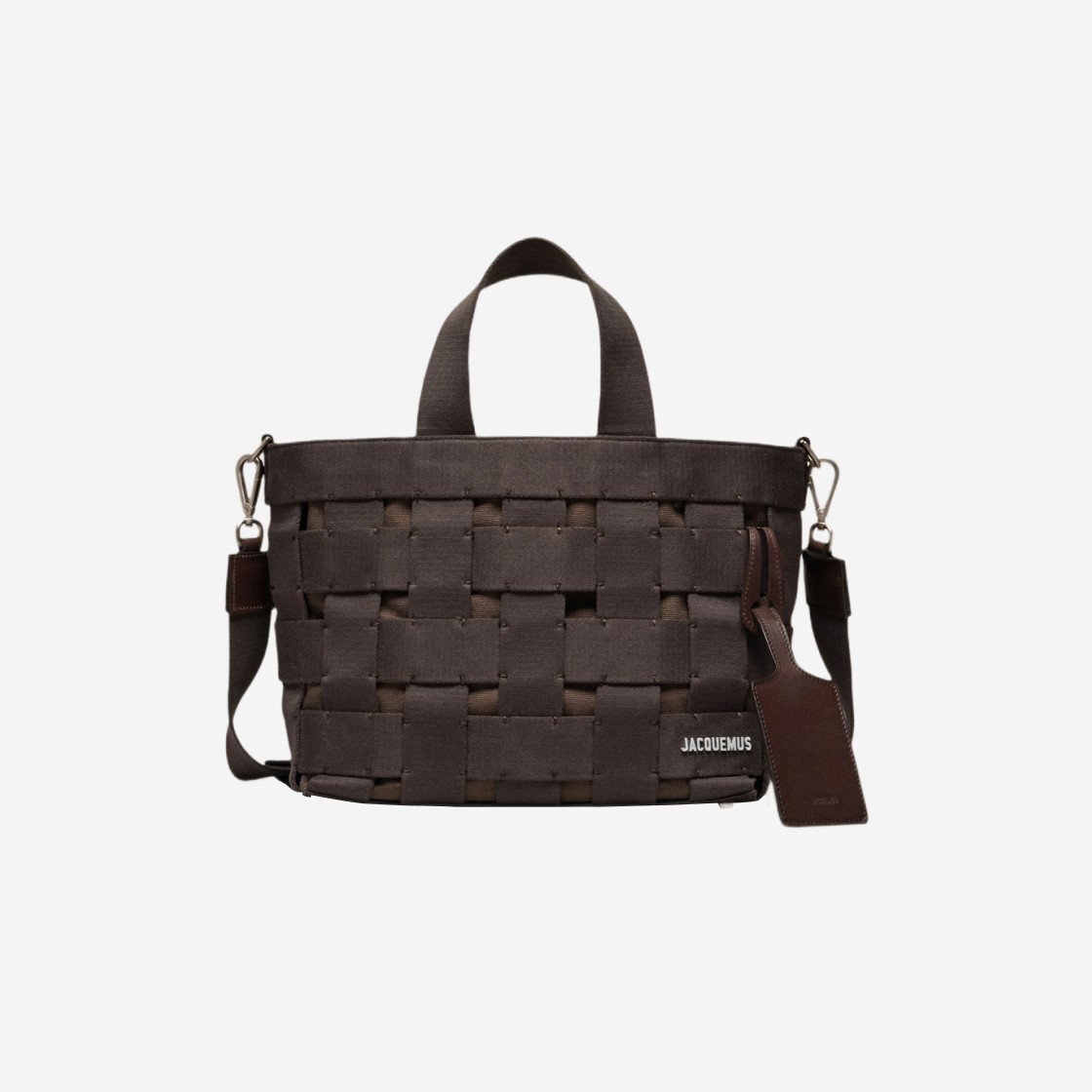 Jacquemus Le Cabas Gros Grain Grosgrain Tote Bag Dark Brown 상세 이미지 1