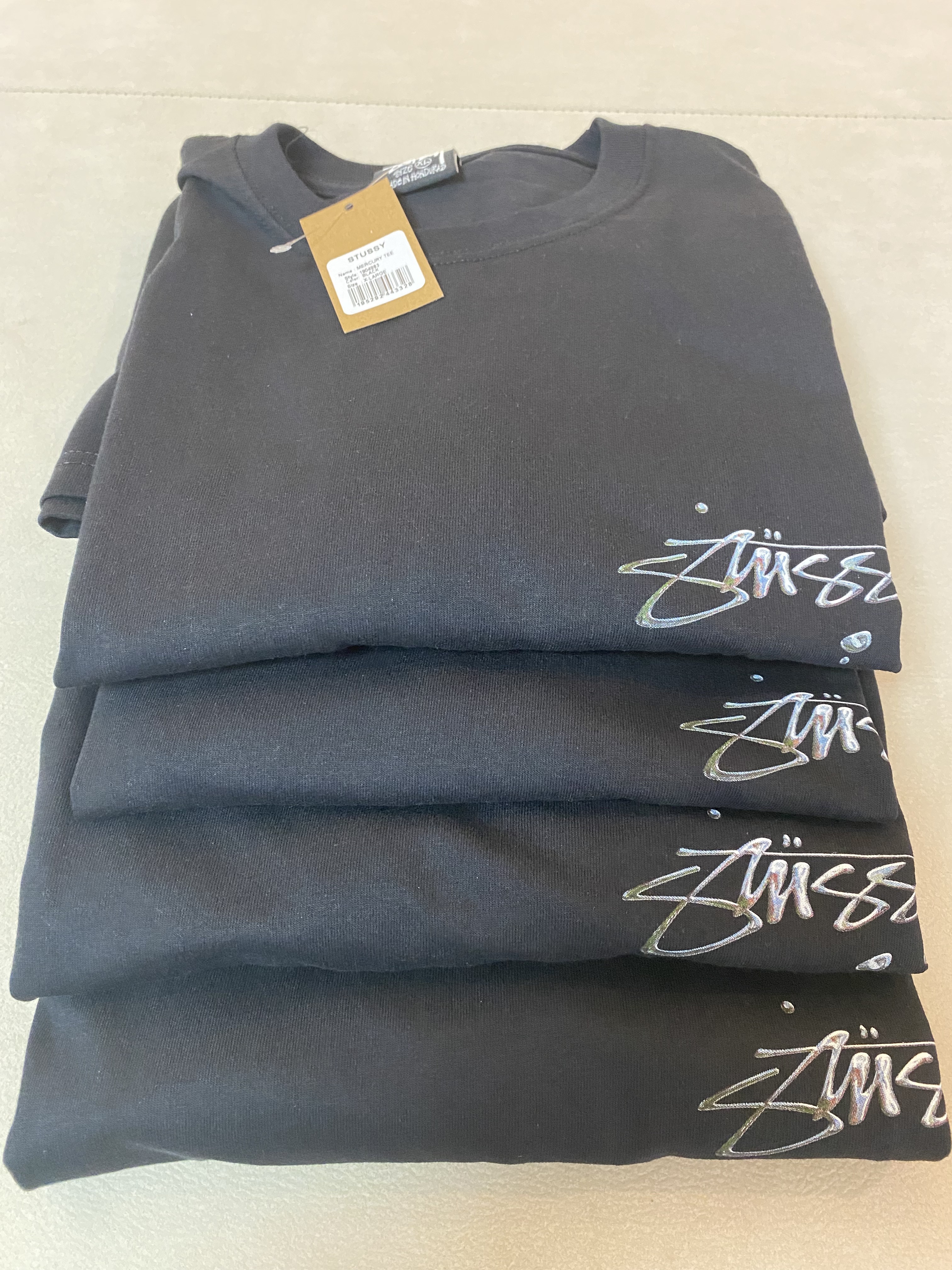 Stussy Mercury T-Shirt Black 착용 스타일