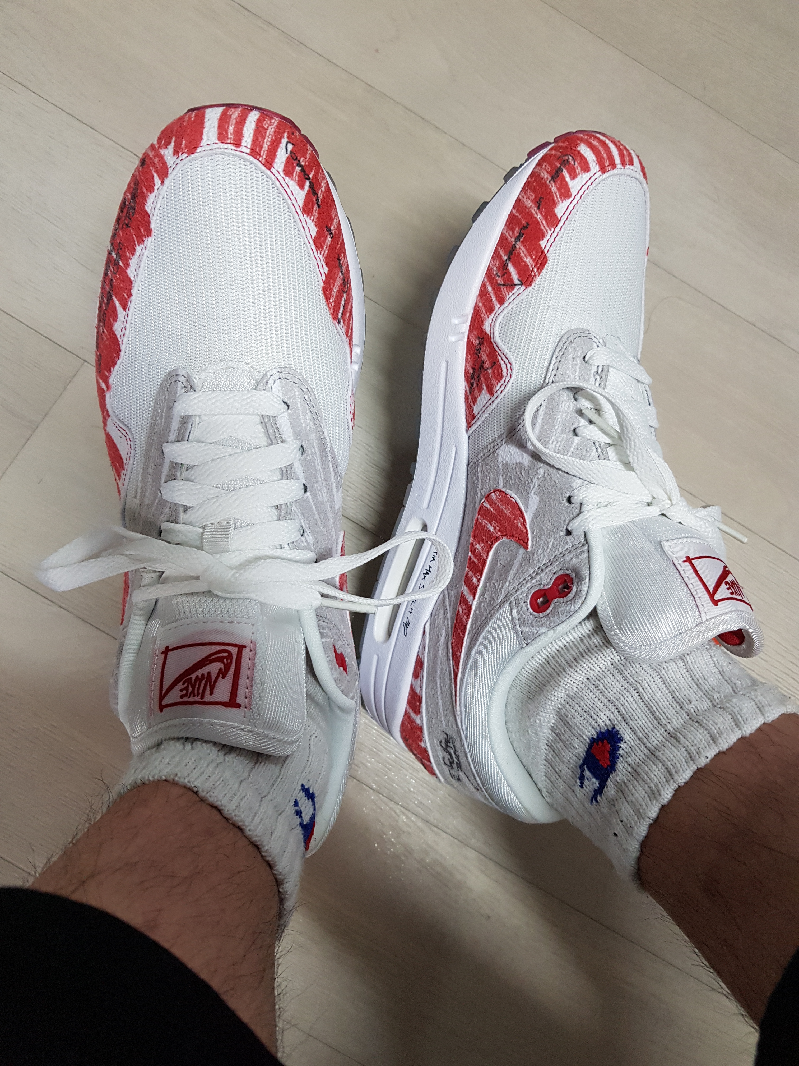 Nike Air Max 1 Tinker Sketch to Shelf 착용 스타일