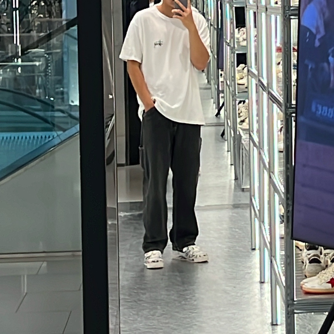 Nike x Peaceminusone Air Force 1 Low Para-Noise 2.0, Stussy Basic Stussy T-Shirt White 2023 착용 스타일