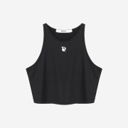 Porta Women Crop Jersey Sleeveless Black