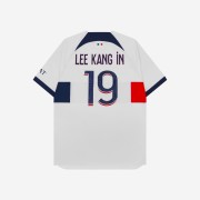 Nike Paris Saint-Germain 2023/24 Dri-Fit Stadium Away Jersey White Midnight Navy Lee kang In (Ligue 1 Full Marking Ver.)